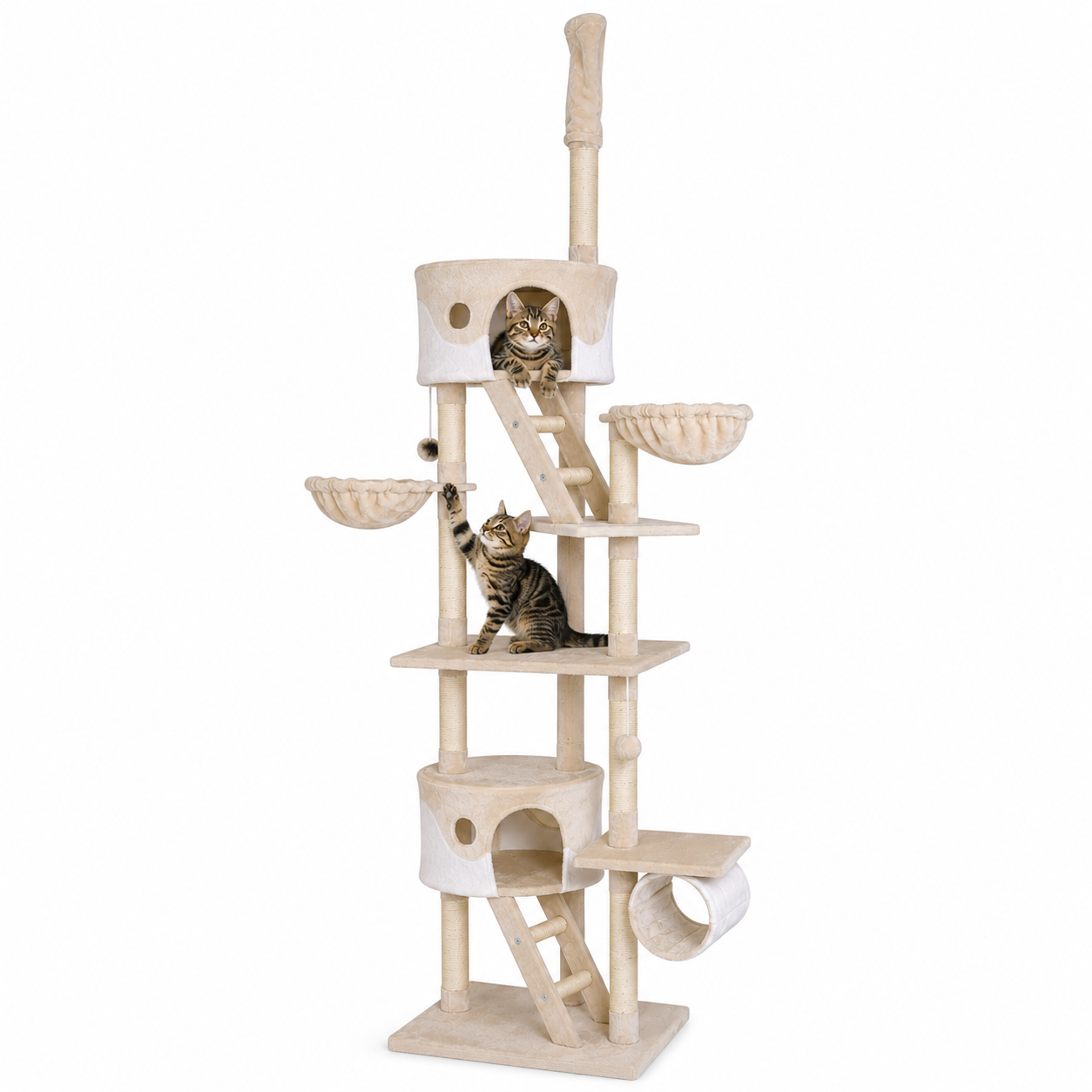 Arbre à chat griffoir grattoir jouet animaux douillet et peluché 230-250 cm