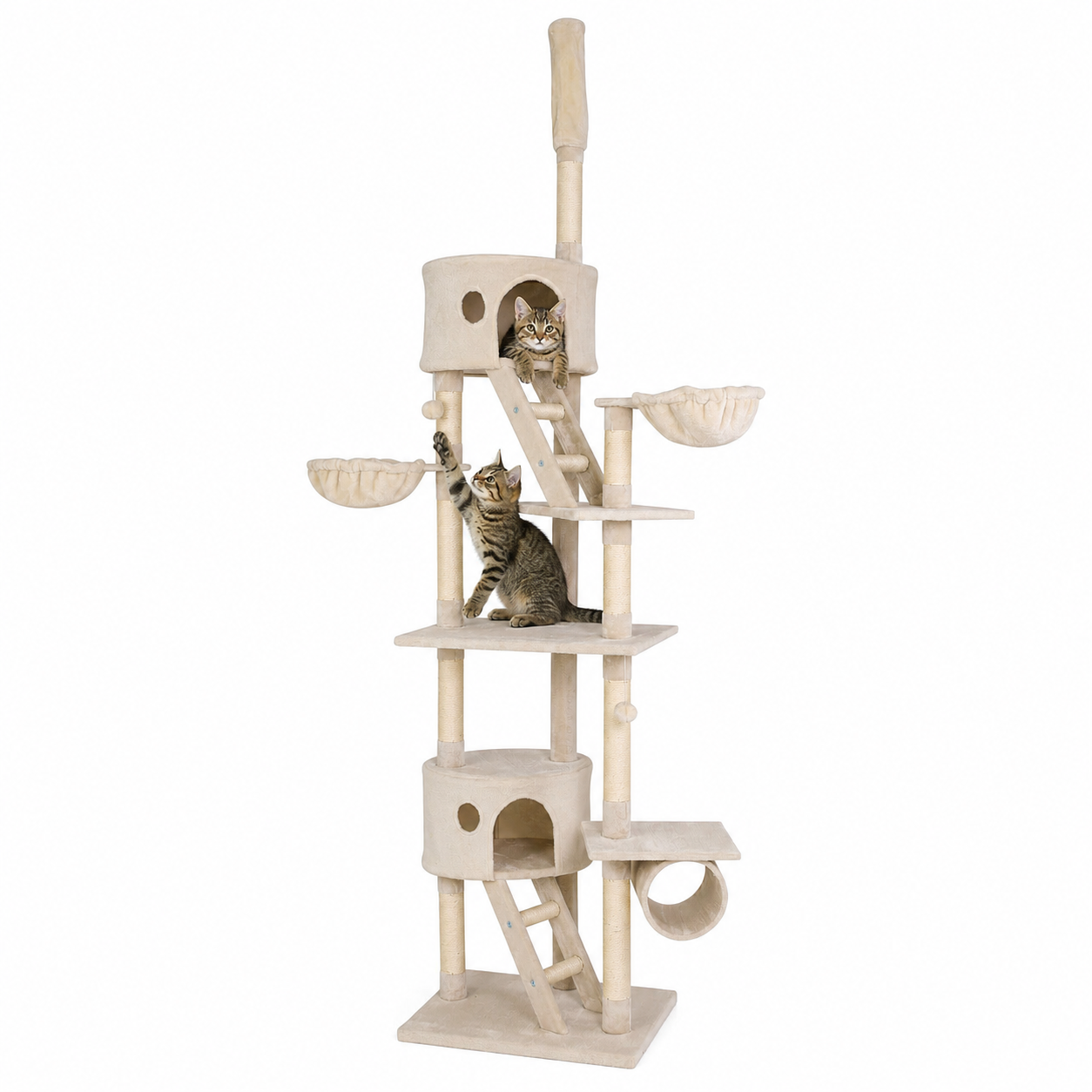 Arbre à chat griffoir grattoir jouet animaux douillet et peluché 230-250 cm