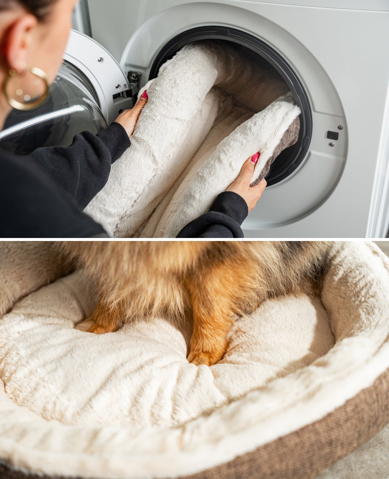 Lit rond pour animaux de compagnie, personnalisé