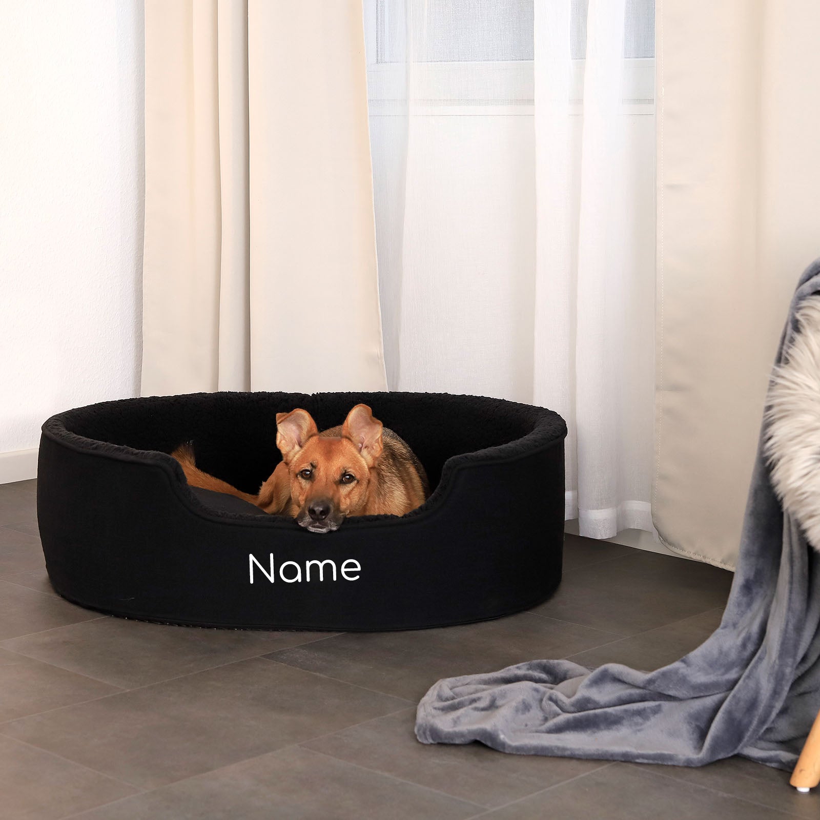 Lit pour animaux de compagnie en peluche personnalisé