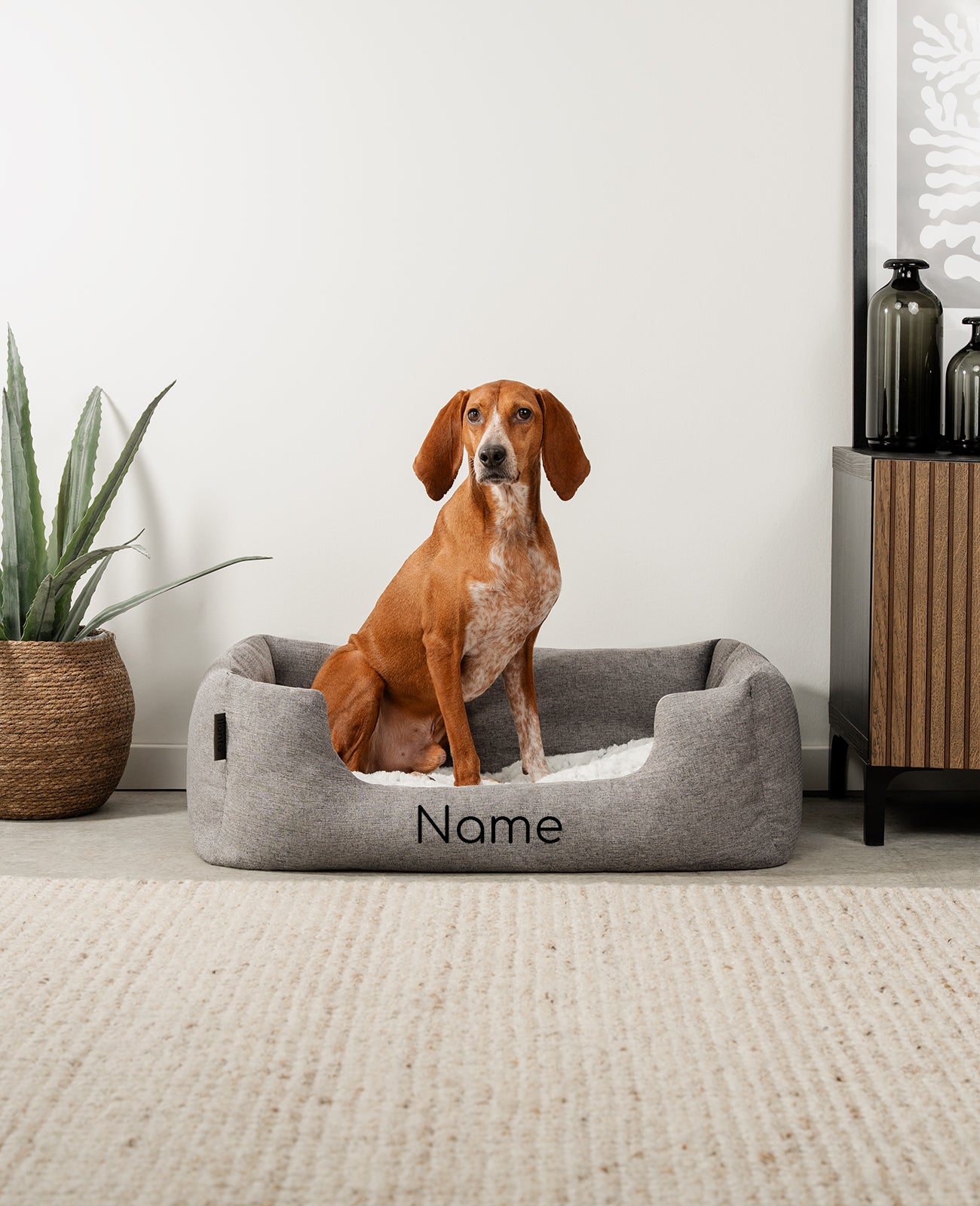 Lit pour animaux de compagnie avec oreiller câlin, personnalisé