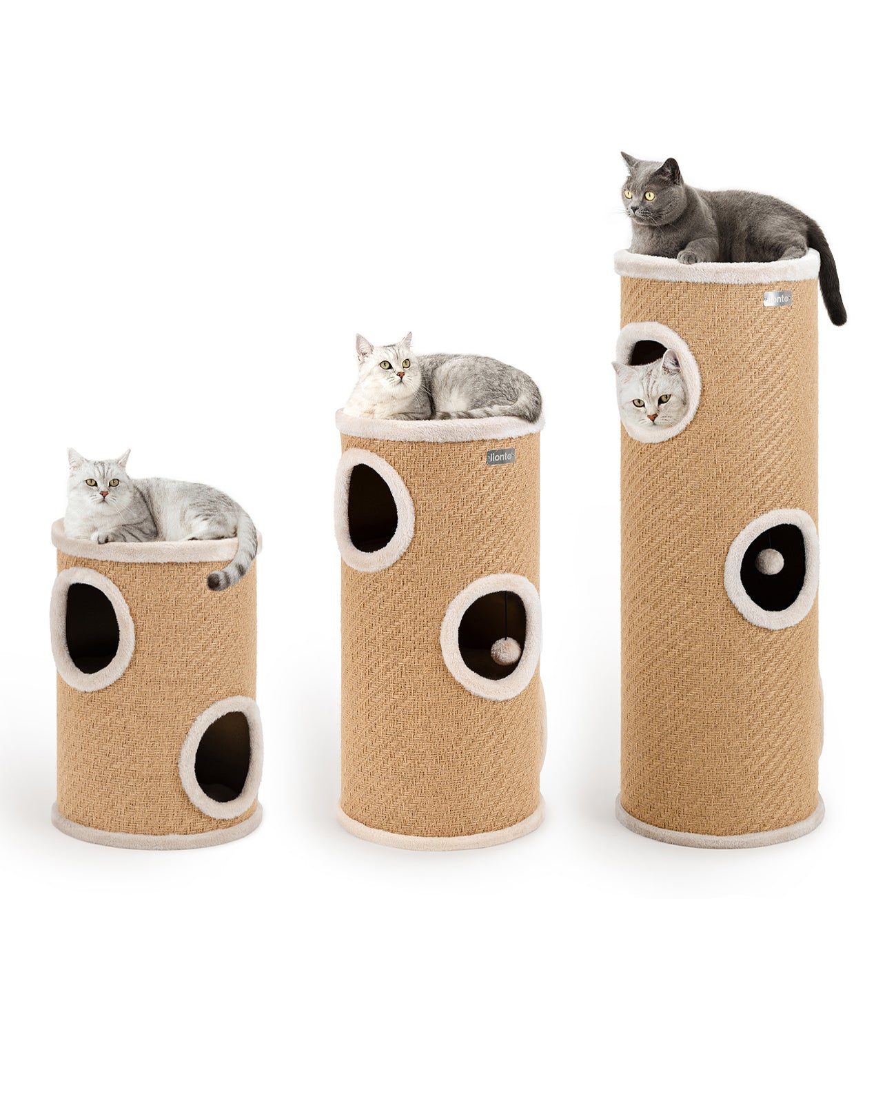 lionto Kratztonne aus Jute, verschiedene Höhen