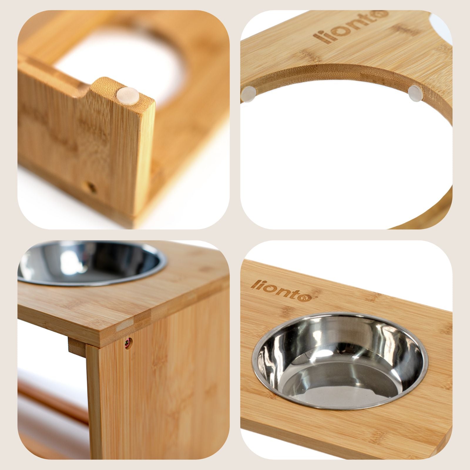 Station d'alimentation surélevée en bambou