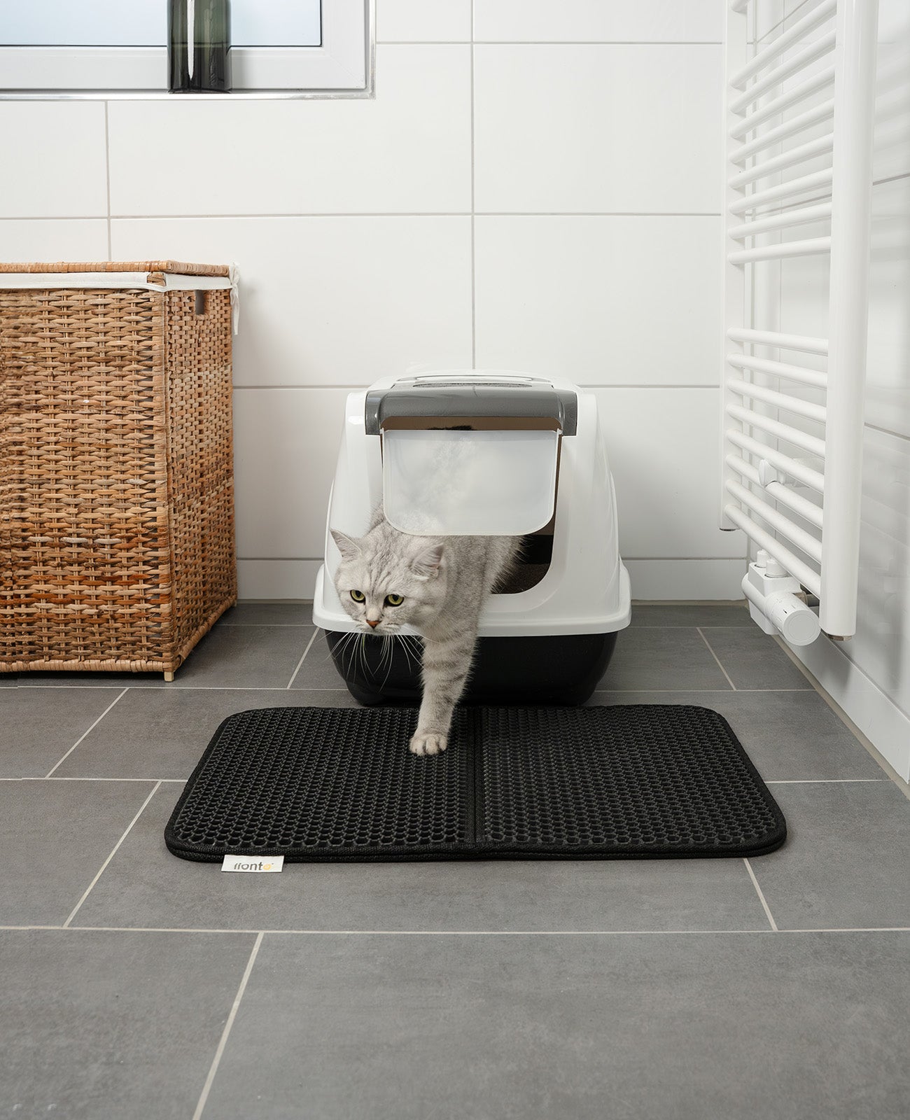 lionto tapis litière pour chat double couche, couleur et taille au choix