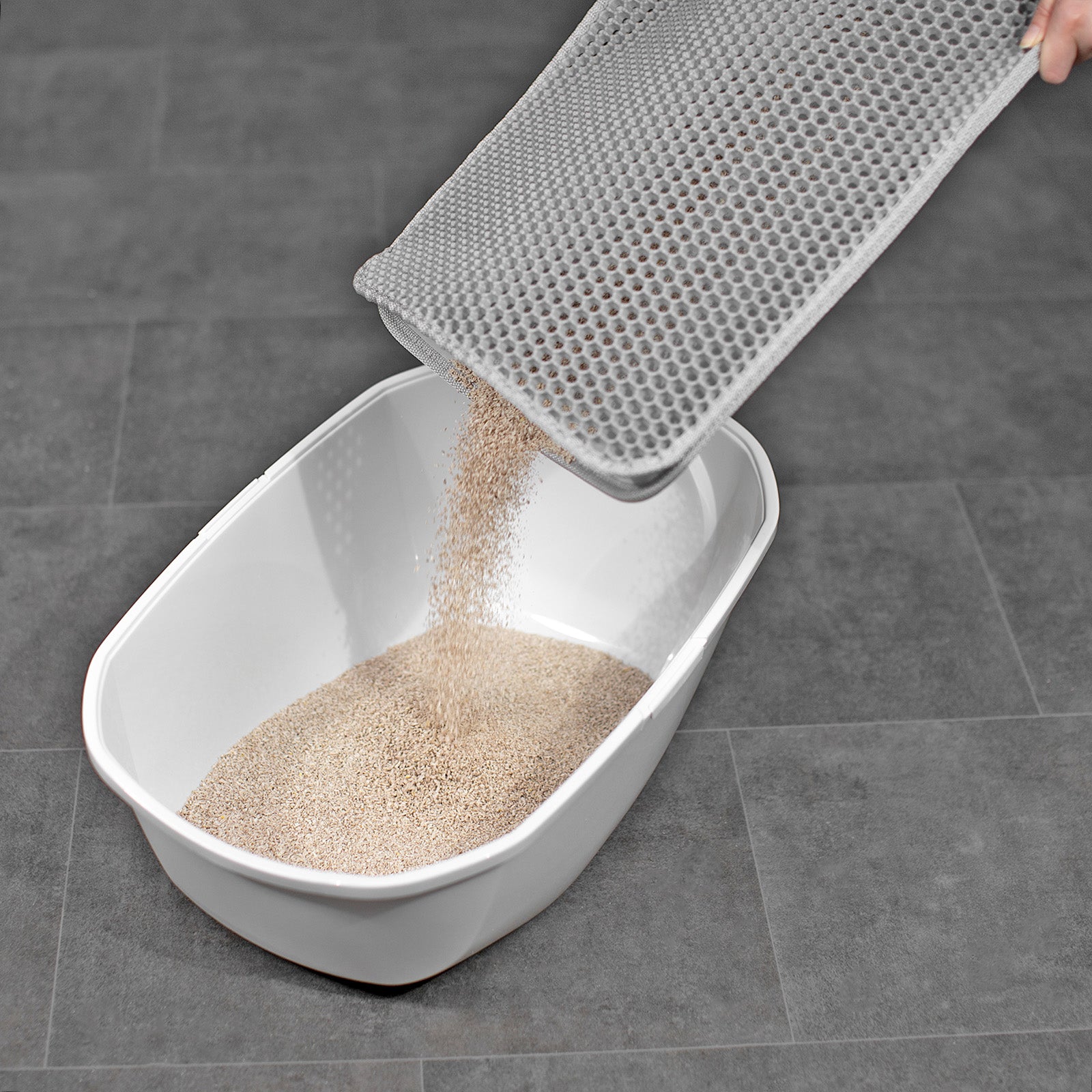 Tapis de litière pour chat double couche