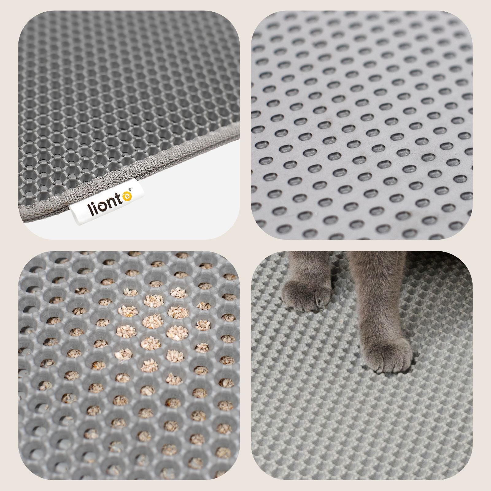 Tapis de litière pour chat double couche