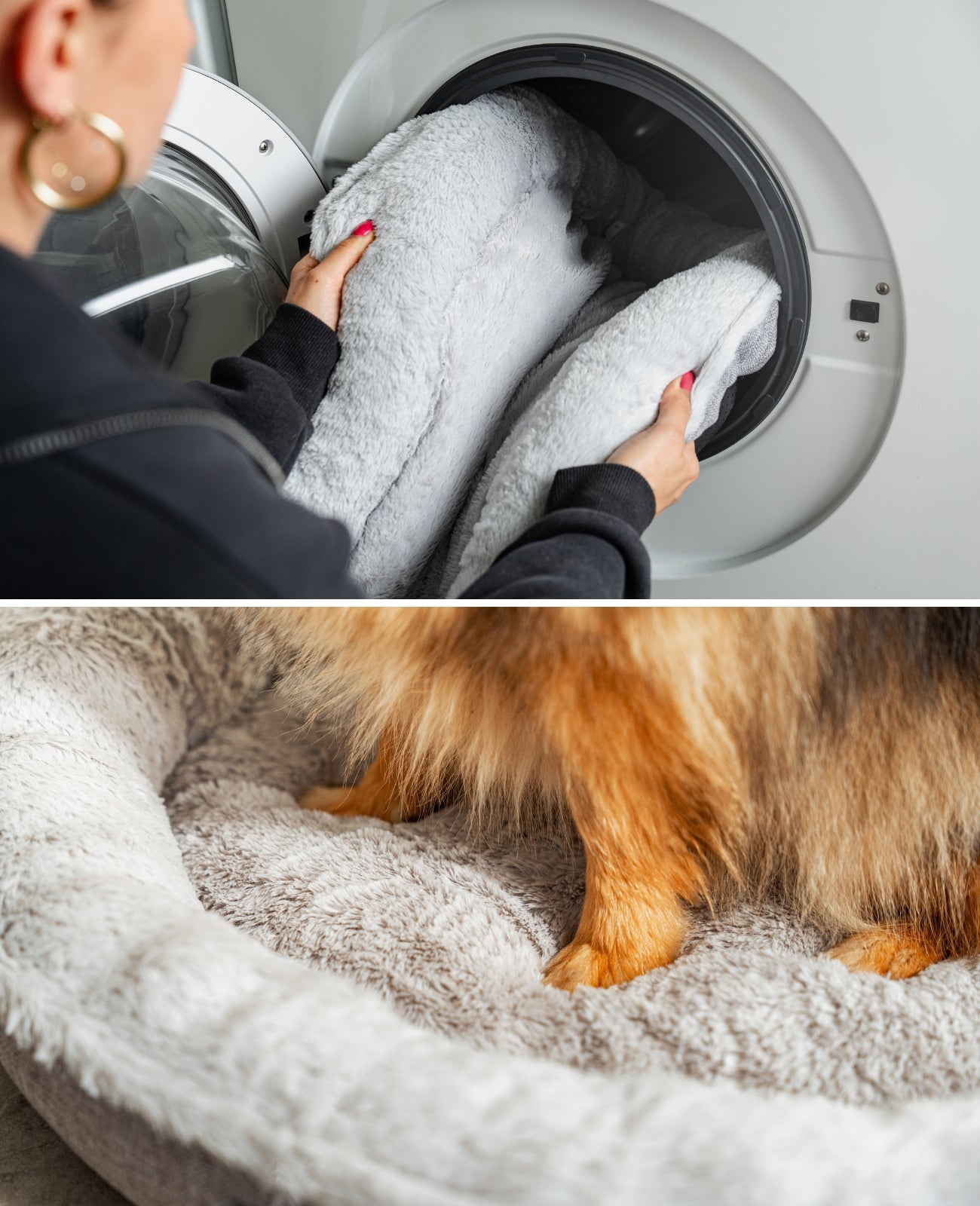 Lit rond pour chien en forme de beignet