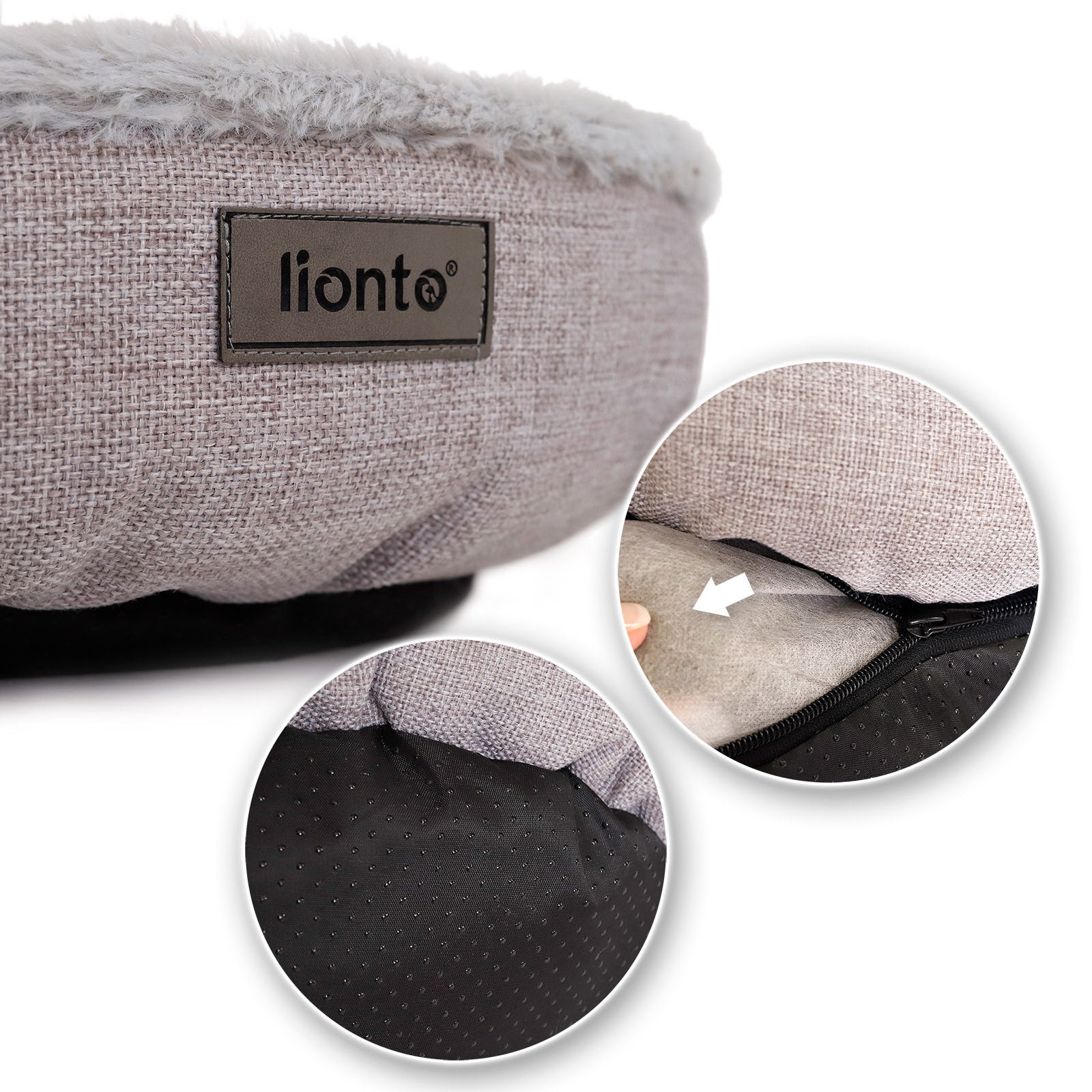 Lit pour chat en forme de beignet en peluche