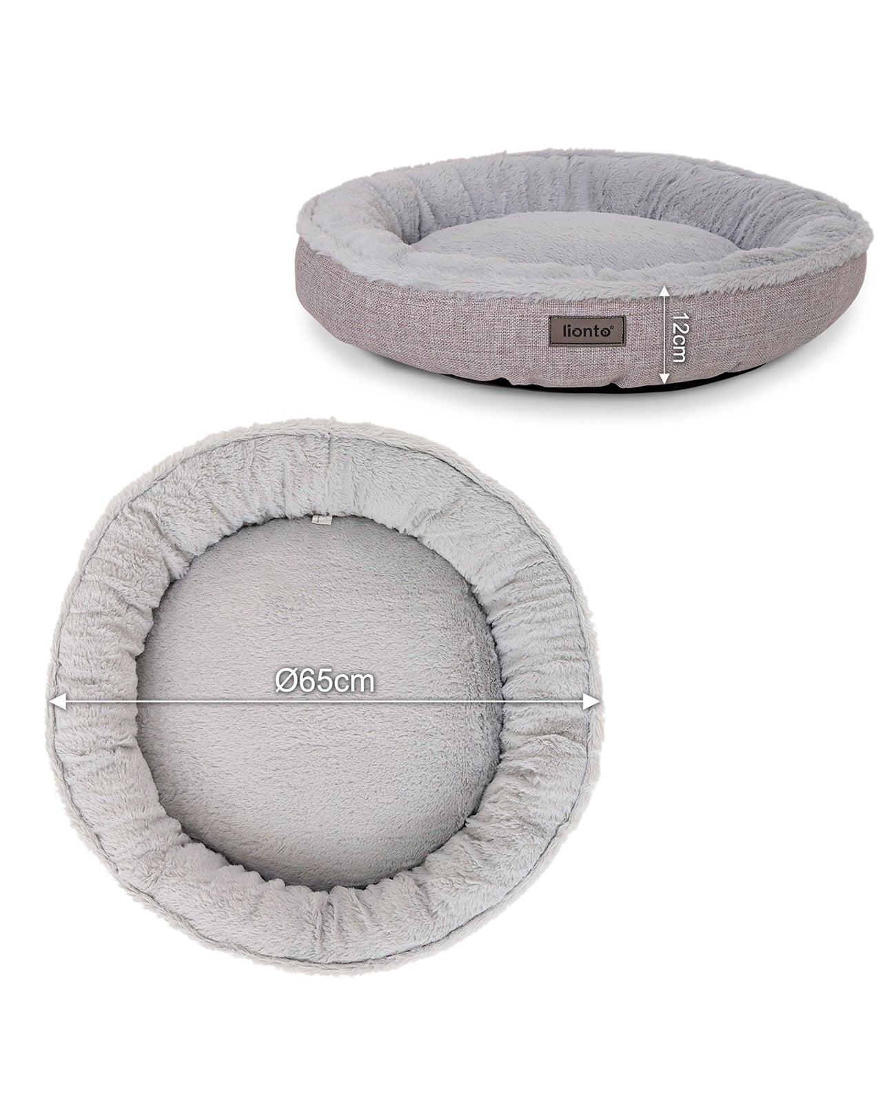 Lit rond pour chien en forme de beignet