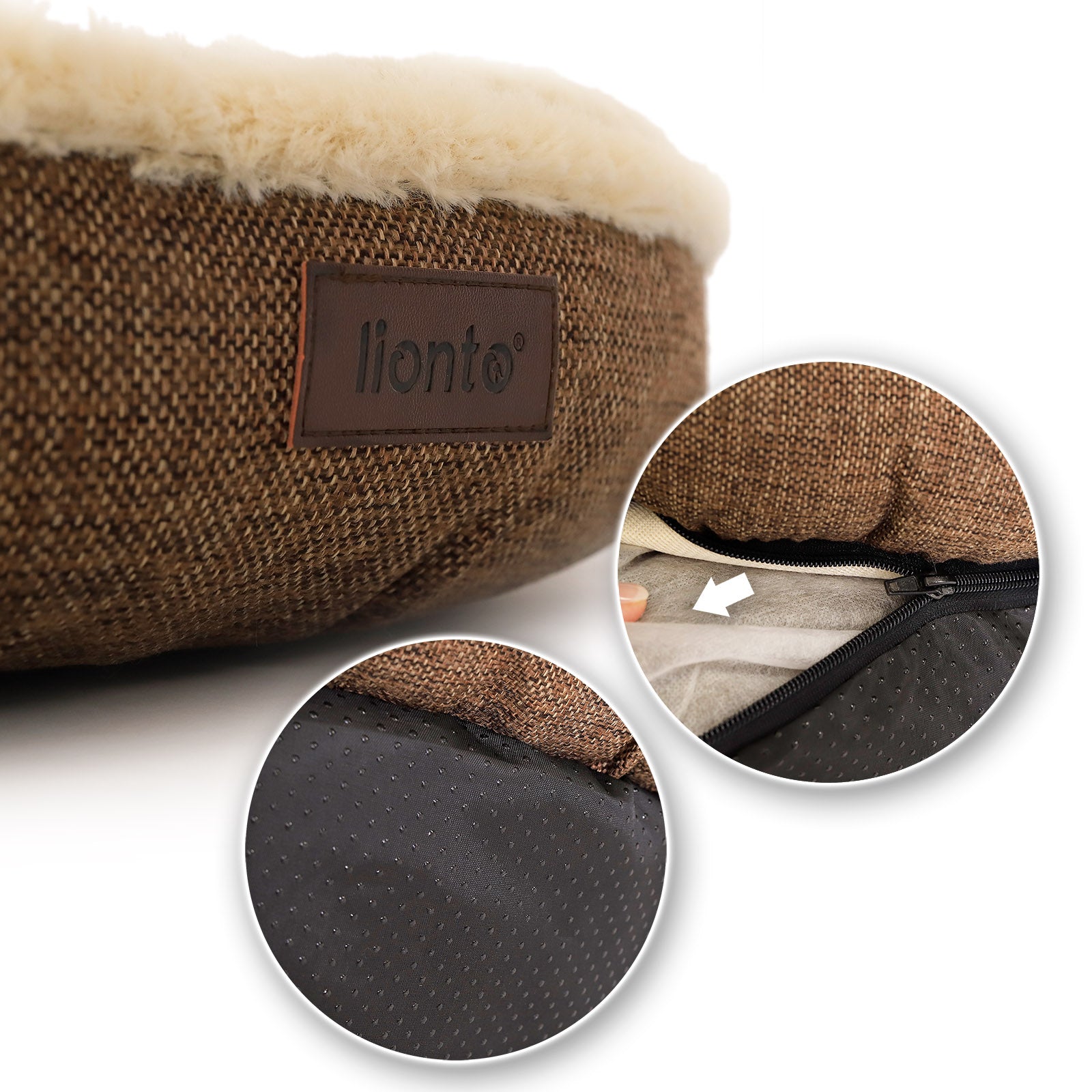 lionto Lit chat rond coussin chat panier chat panier chat donut div. variantes