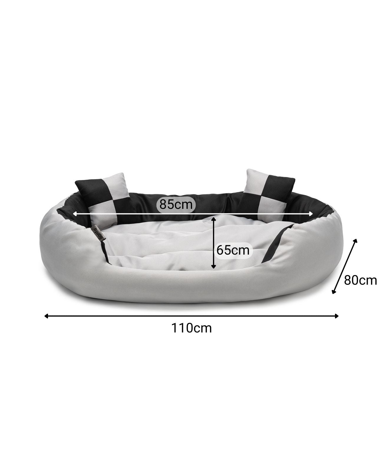 Lit pour chien 4 en 1 avec coussin réversible