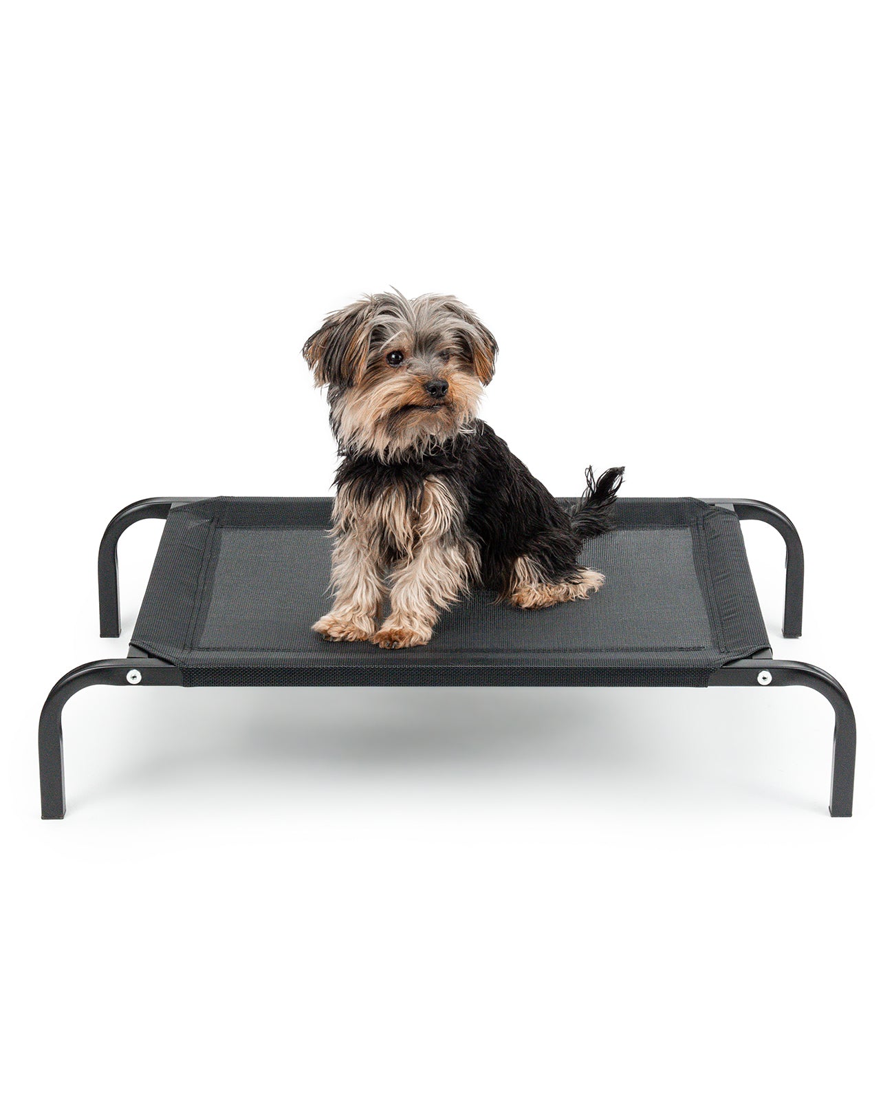 lionto Lit pour Chiens, Couchette en Tissu Textilene, gris ou noir