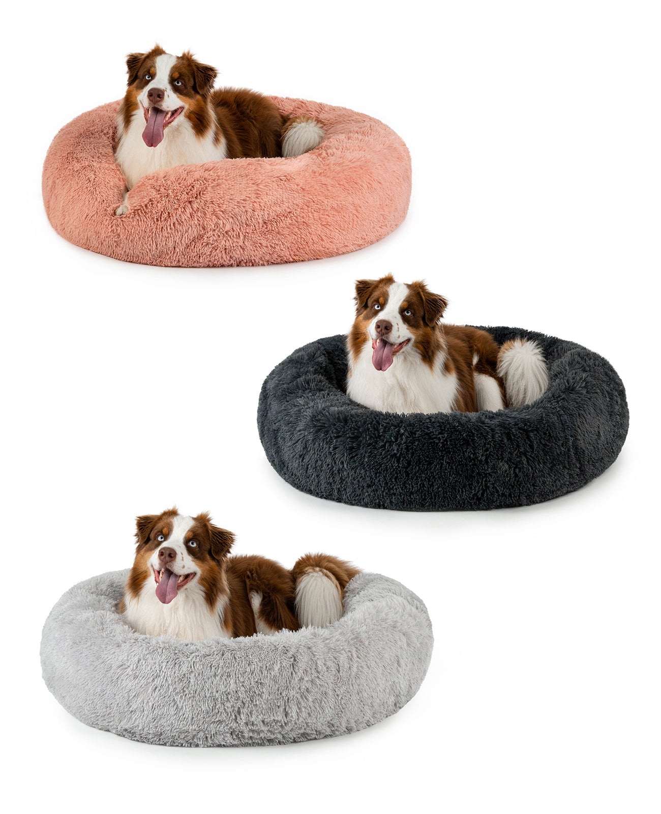 lionto Panier rond chien coussin chat panier donut choix de la taille et couleur
