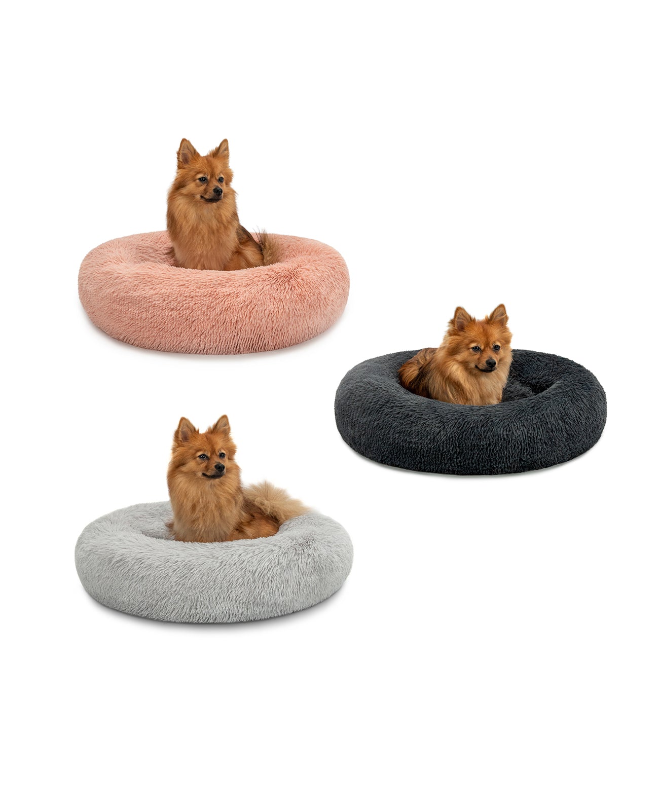 lionto Panier rond chien coussin chat panier donut choix de la taille et couleur