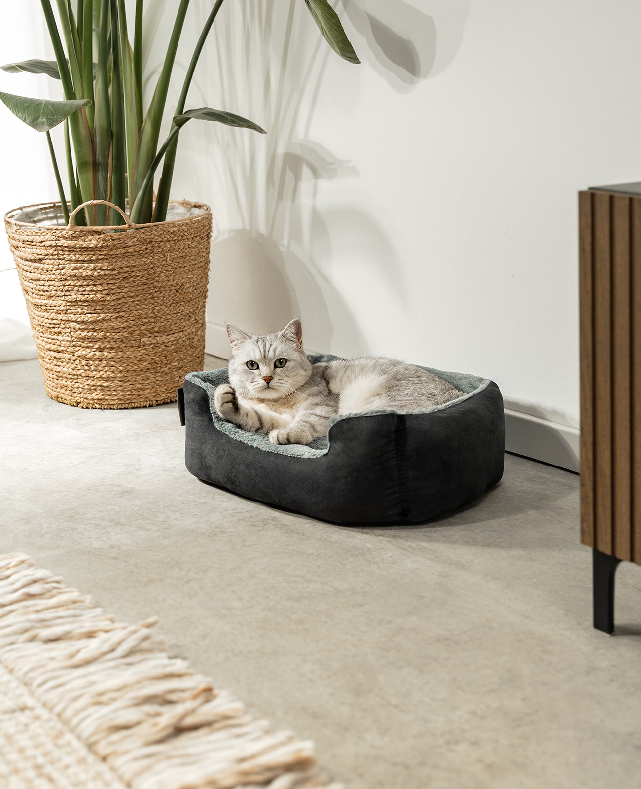 Lit pour chat avec coussin réversible