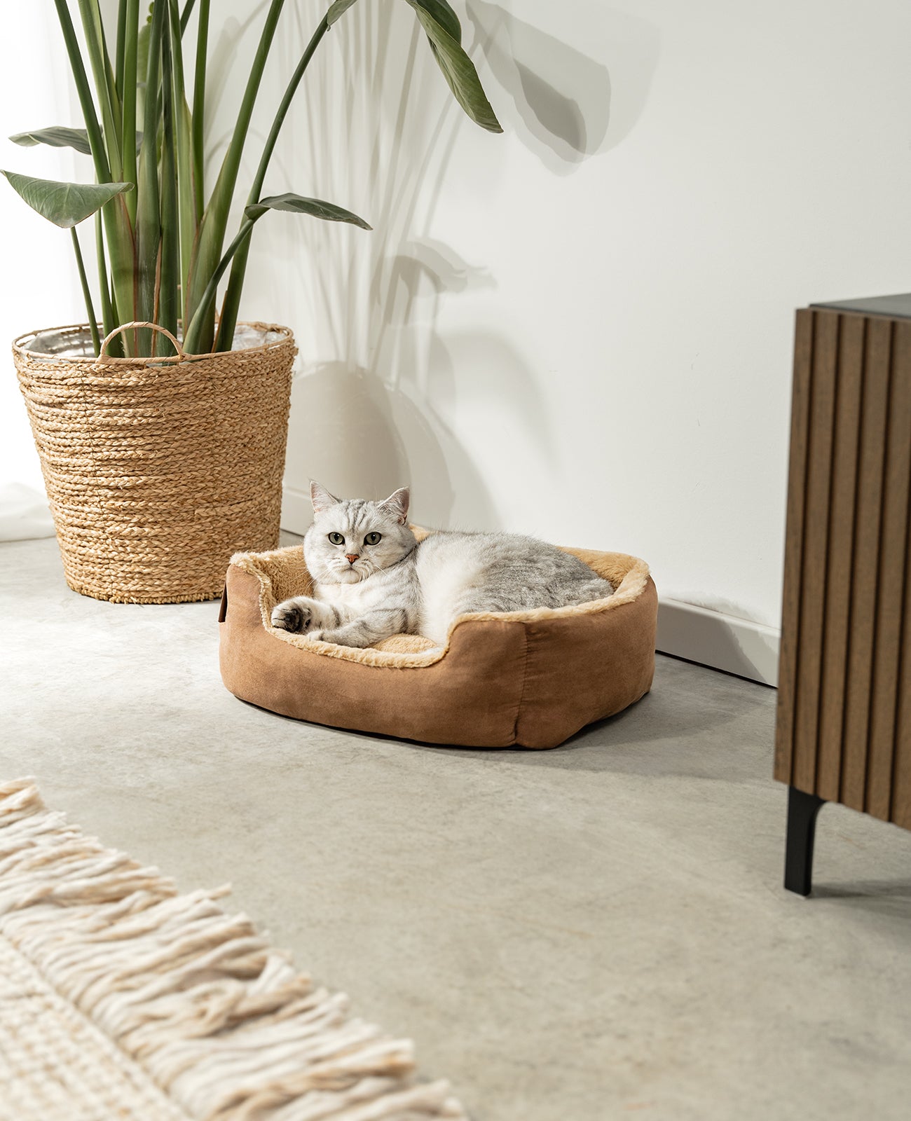 Lit pour chat avec coussin réversible