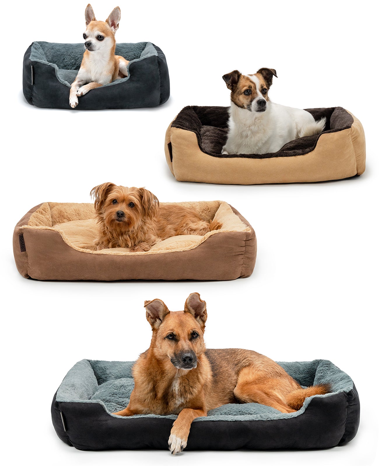 Lit pour chien avec coussin réversible
