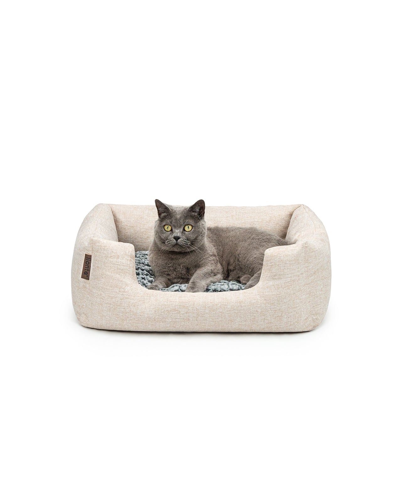 lionto Lit confortable pour chien, Canapé en tissu chinée