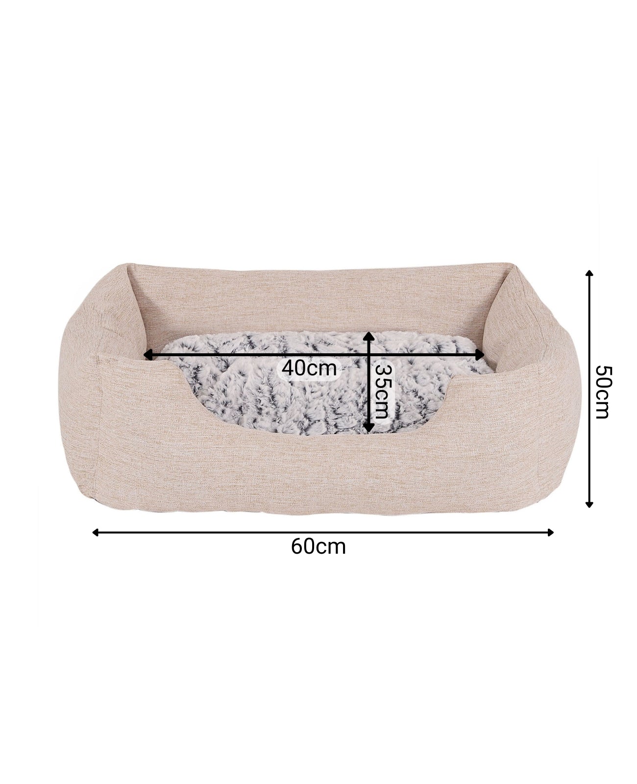 Lit pour chien avec coussin réversible