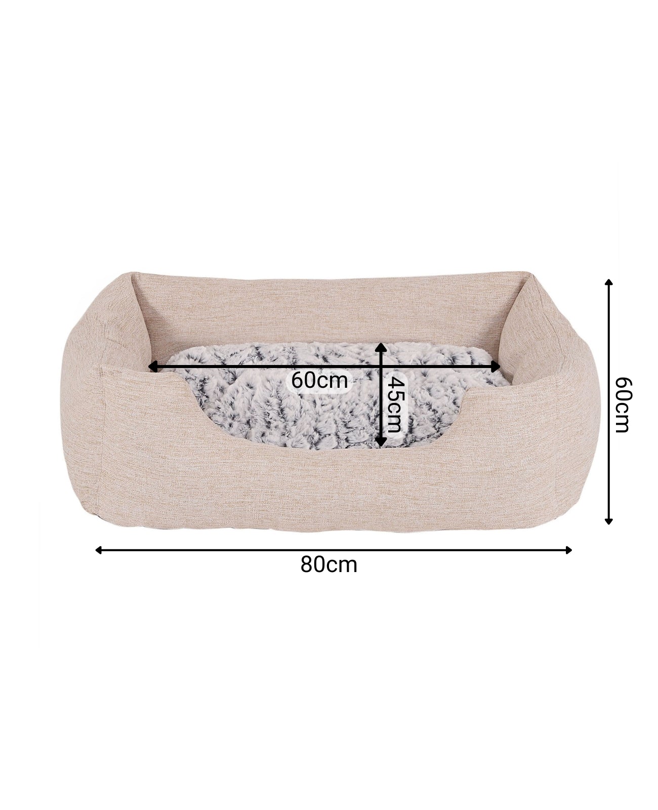 Lit pour chien avec coussin réversible