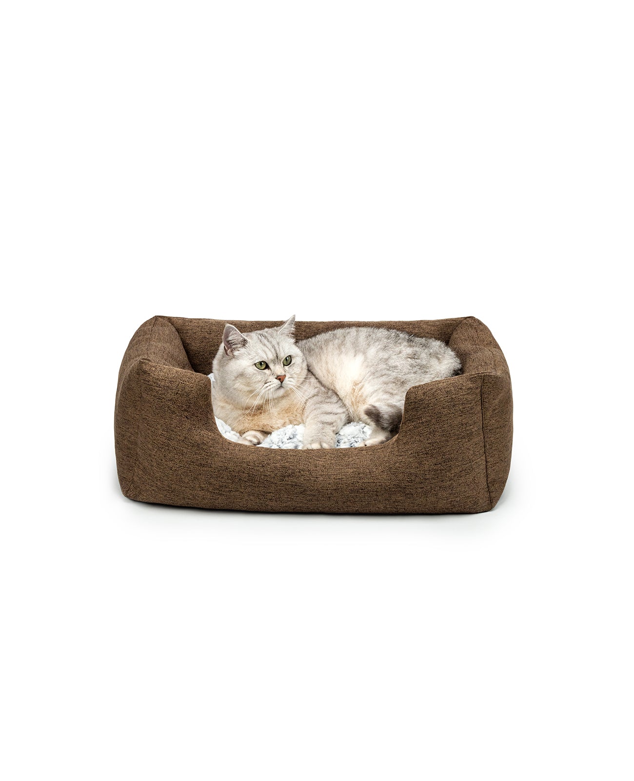 lionto Lit confortable pour chien, Canapé en tissu chinée