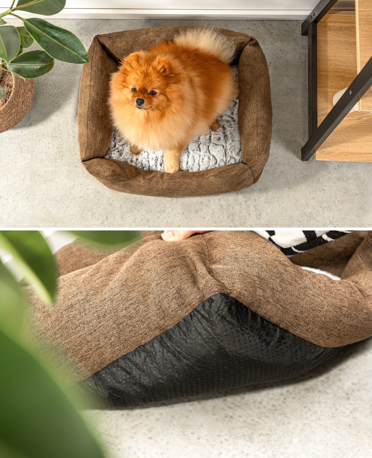 Lit pour chien avec coussin réversible