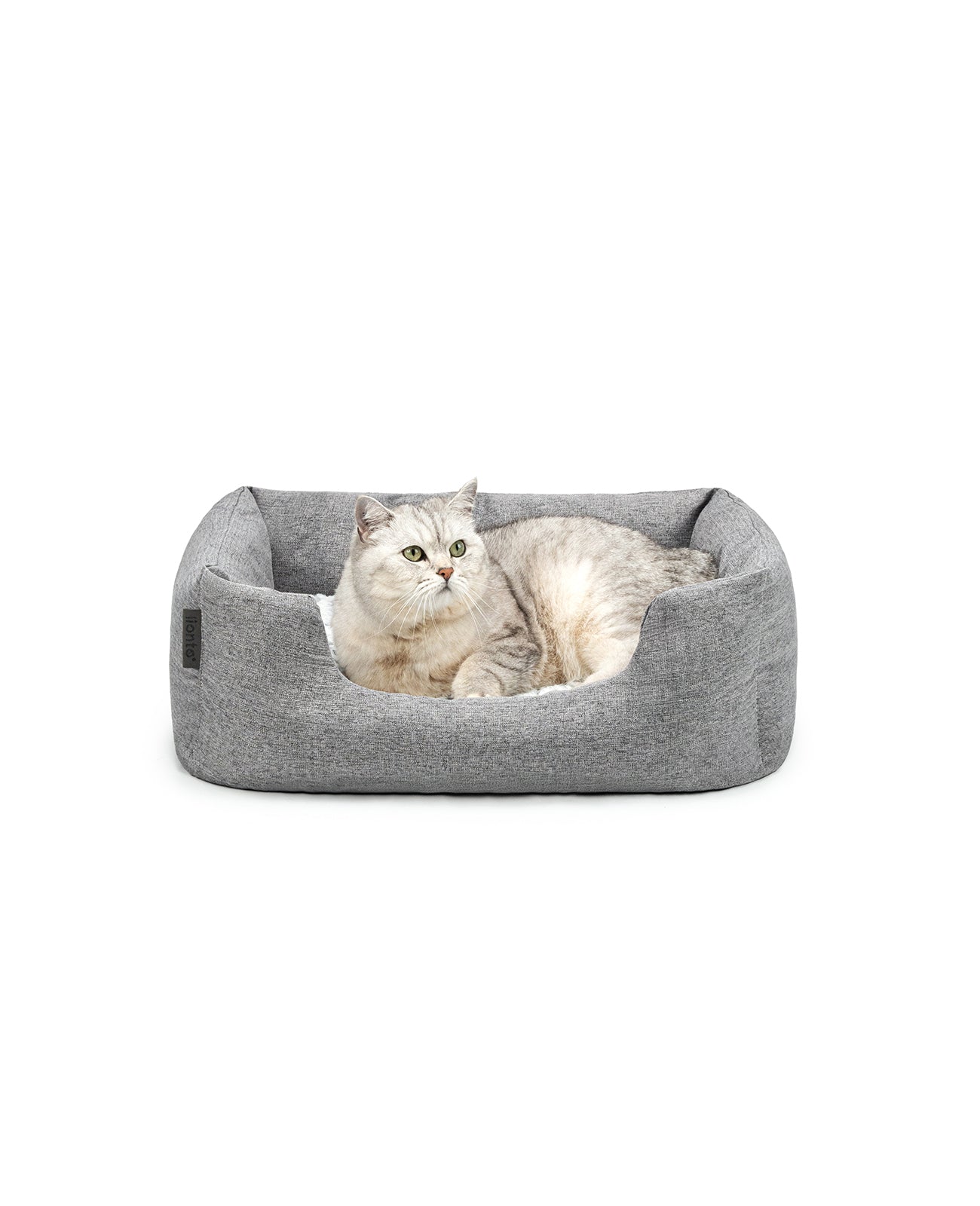 lionto Lit confortable pour chien, Canapé en tissu chinée