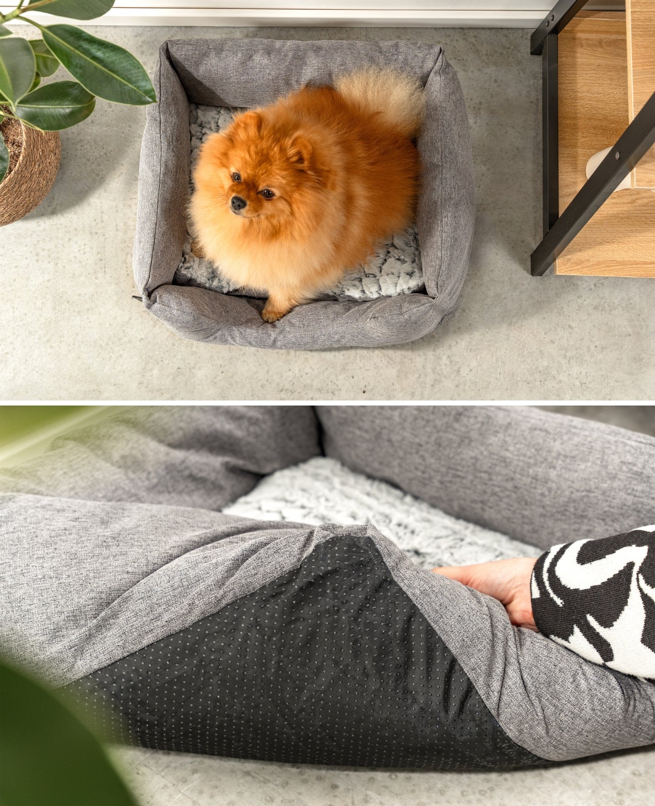 Lit pour chien avec coussin réversible