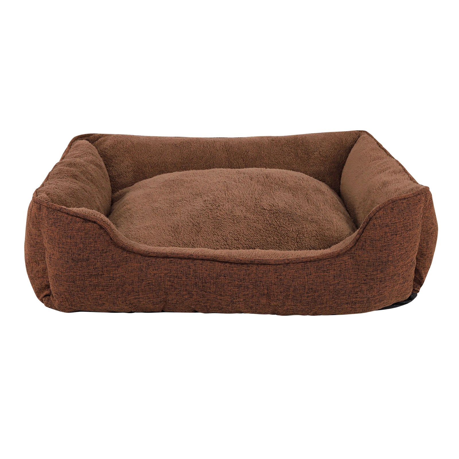 Hundebett mit abnehmbarem Bezug in braun