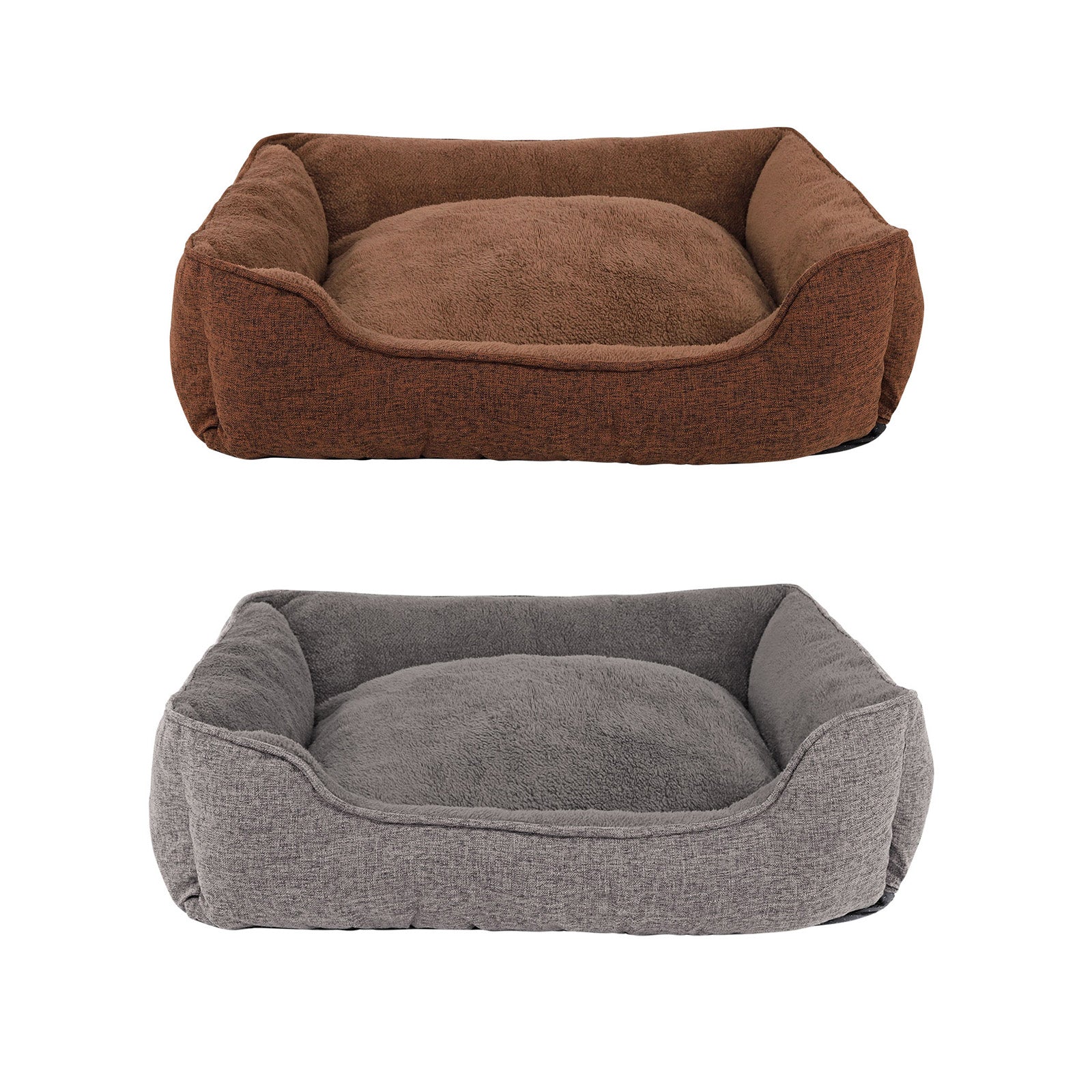 Lit pour chien chiné avec housse amovible