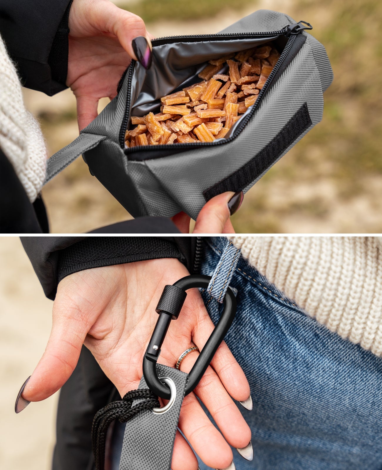 Sac d'alimentation avec cordon