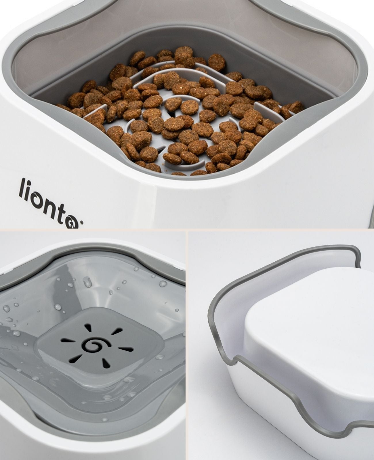 lionto Gamelle à eau pour chien et chats Gamelle anti-salissure, étanche,1 litre
