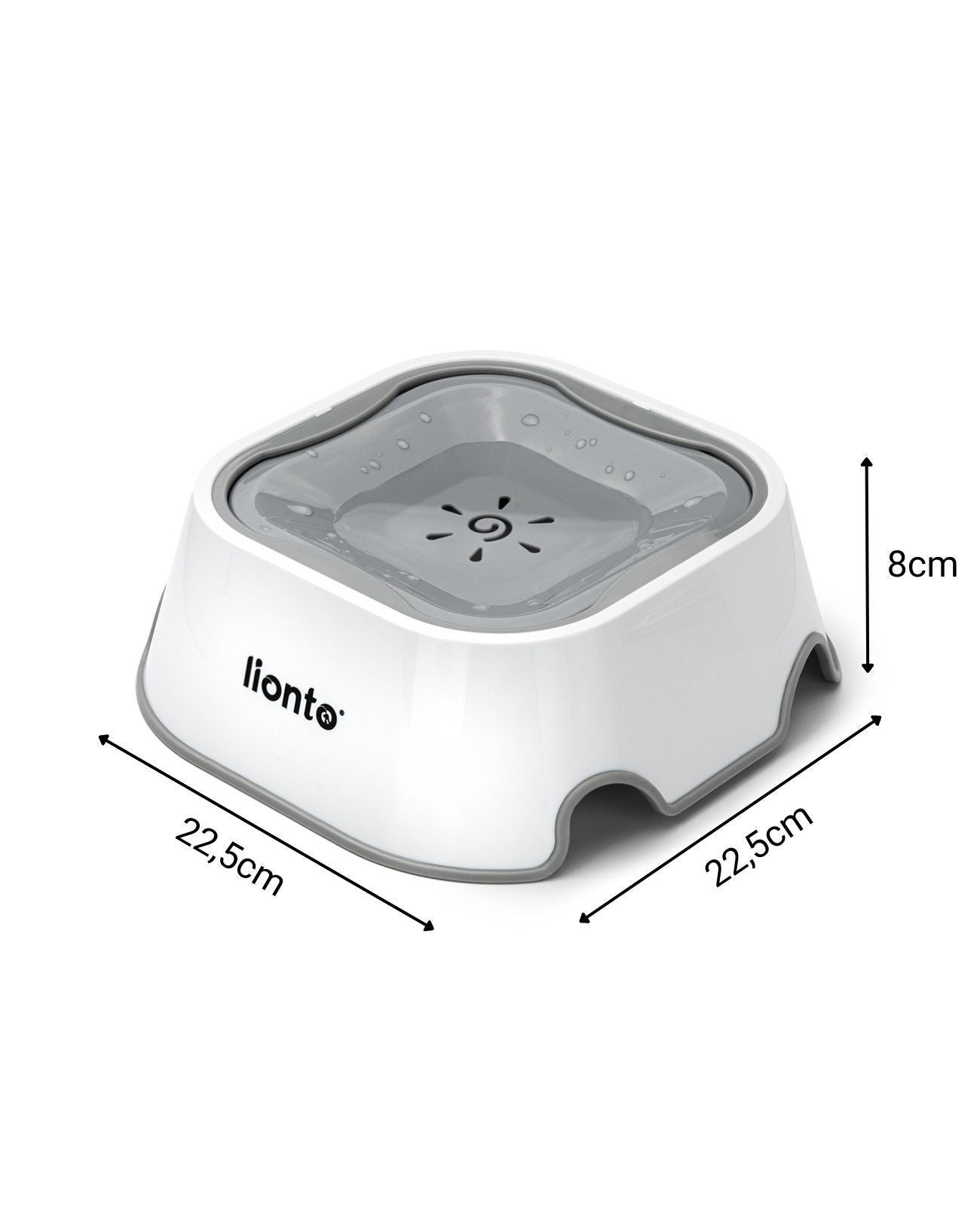 lionto Gamelle à eau pour chien et chats Gamelle anti-salissure, étanche,1 litre