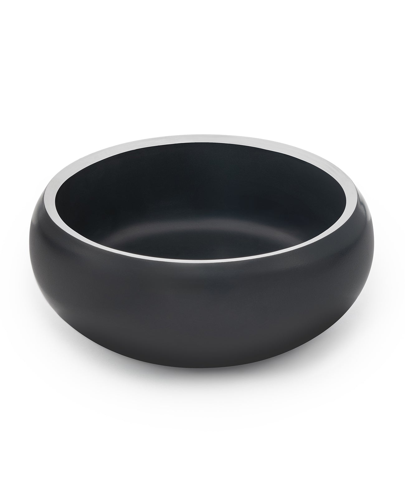 lionto Gamelle pour chien en acier inox, courbée, antidérapante, noir