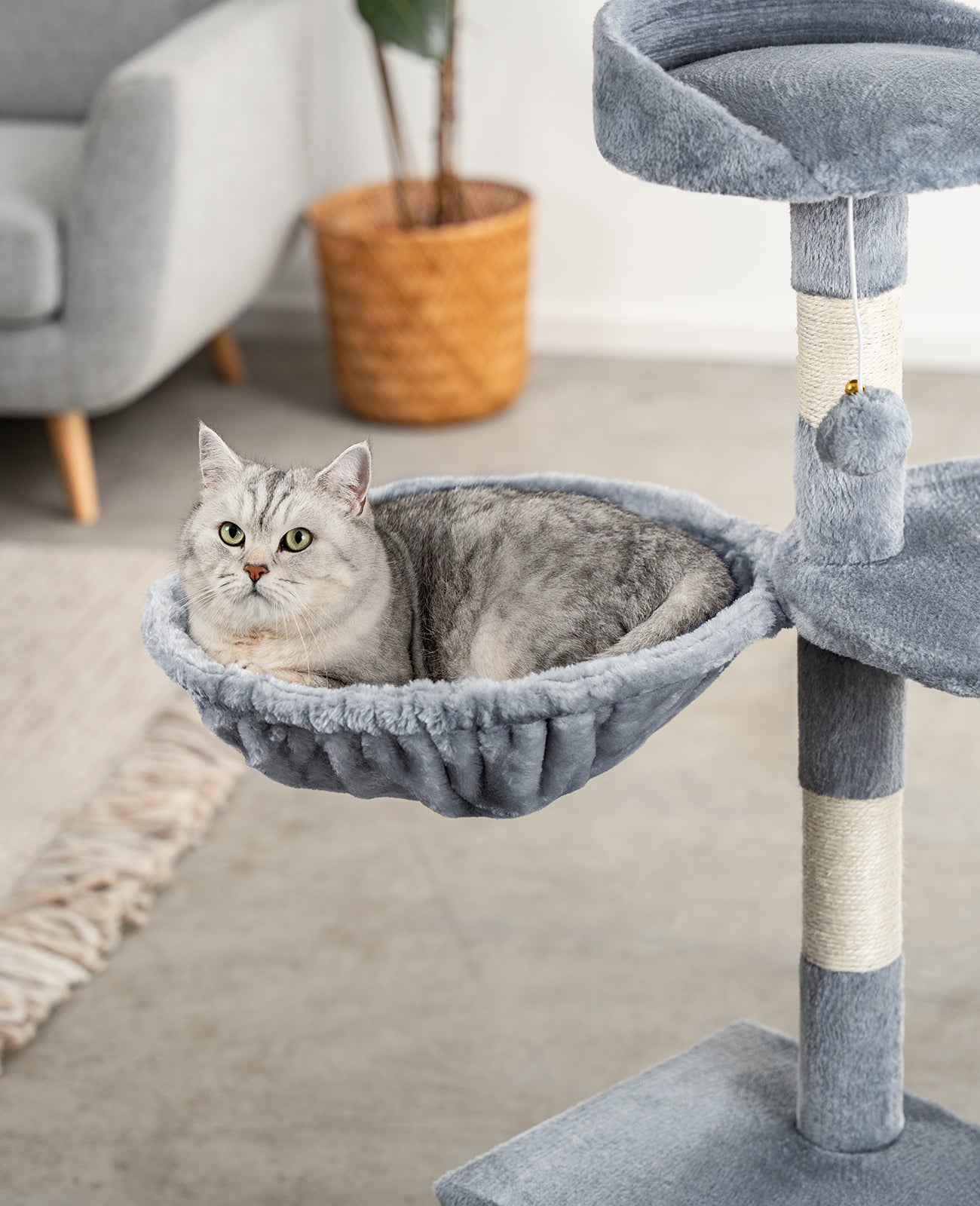 lionto Nid d'arbre à chat, 40 cm de diamètre, 15-25 cm de profondeur, différentes couleurs