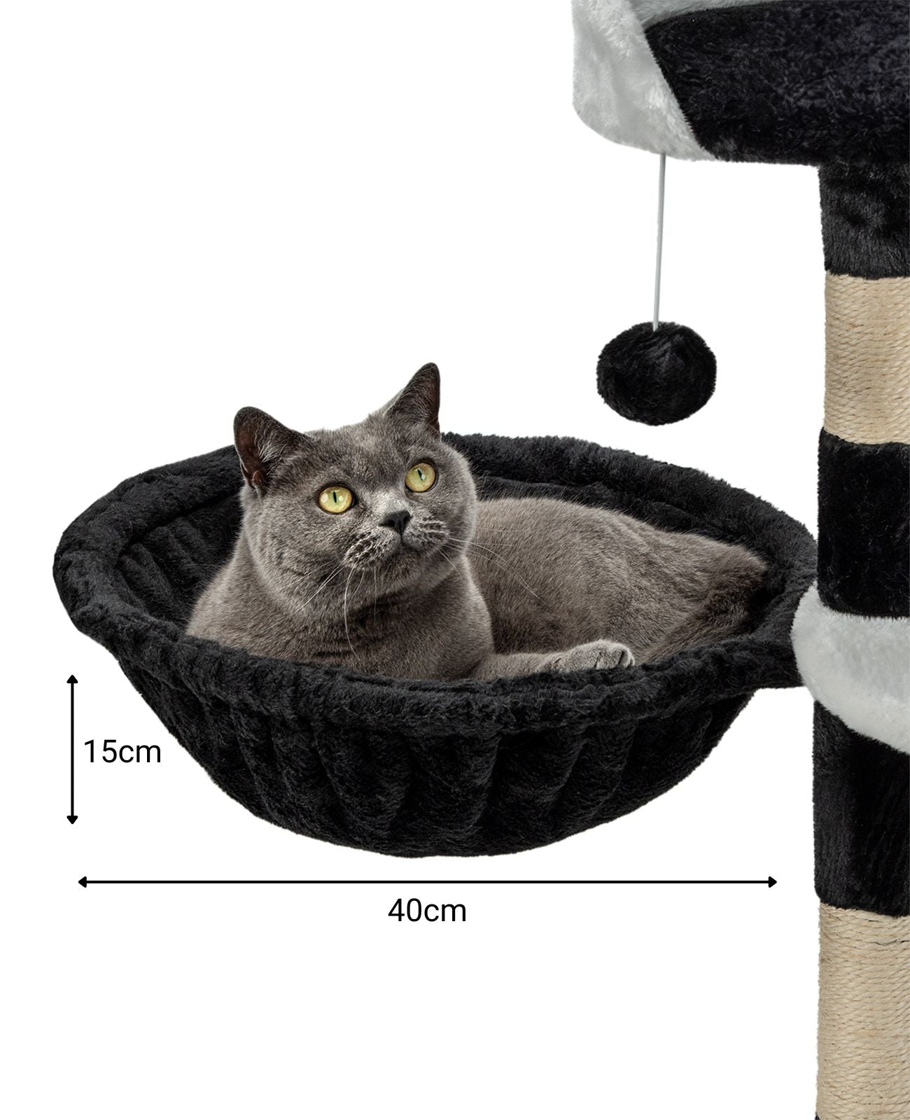 lionto Nid d'arbre à chat, 40 cm de diamètre, 15-25 cm de profondeur, différentes couleurs
