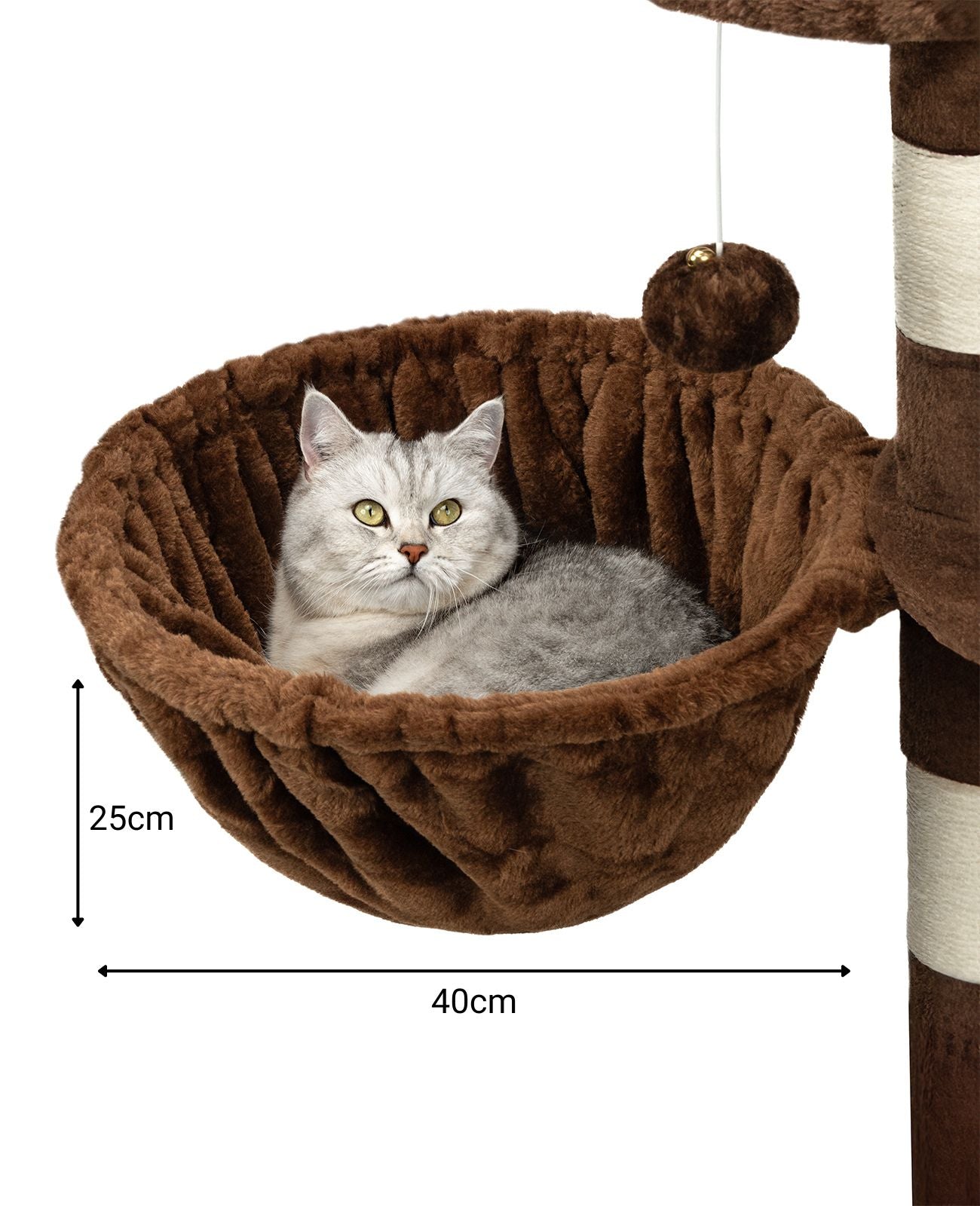 lionto Nid d'arbre à chat, 40 cm de diamètre, 15-25 cm de profondeur, différentes couleurs
