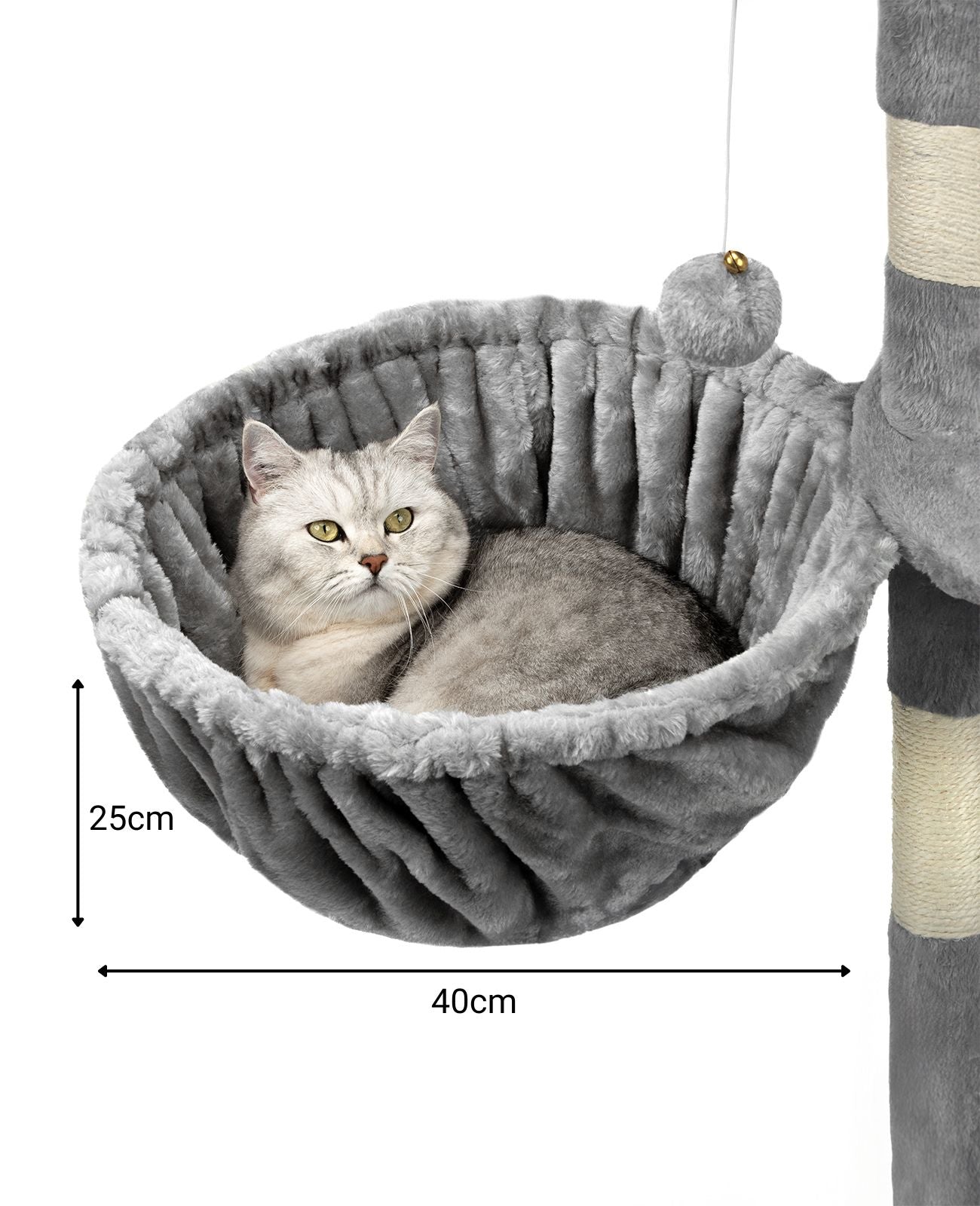 lionto Nid d'arbre à chat, 40 cm de diamètre, 15-25 cm de profondeur, différentes couleurs