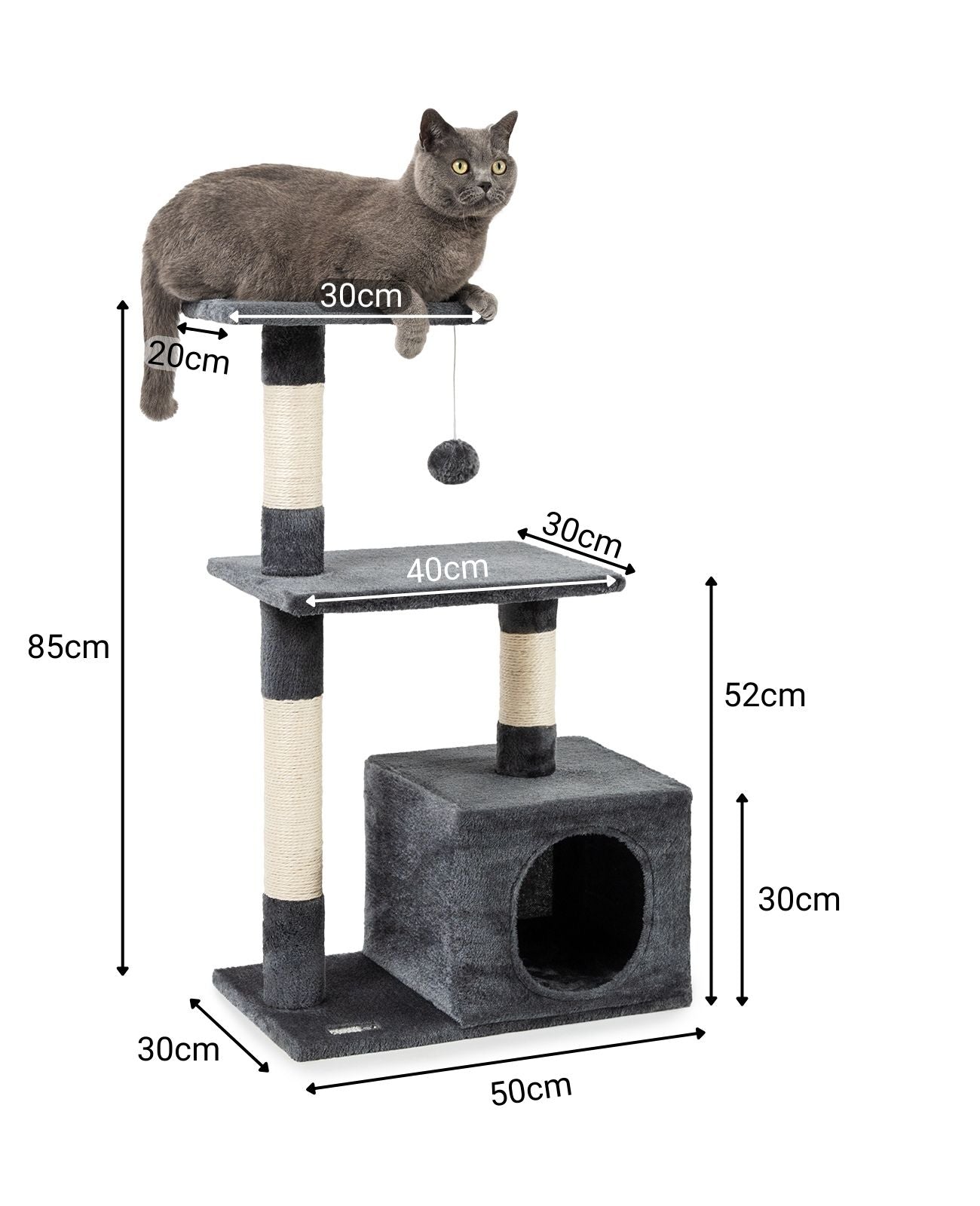Arbre à chat hauteur 85 cm