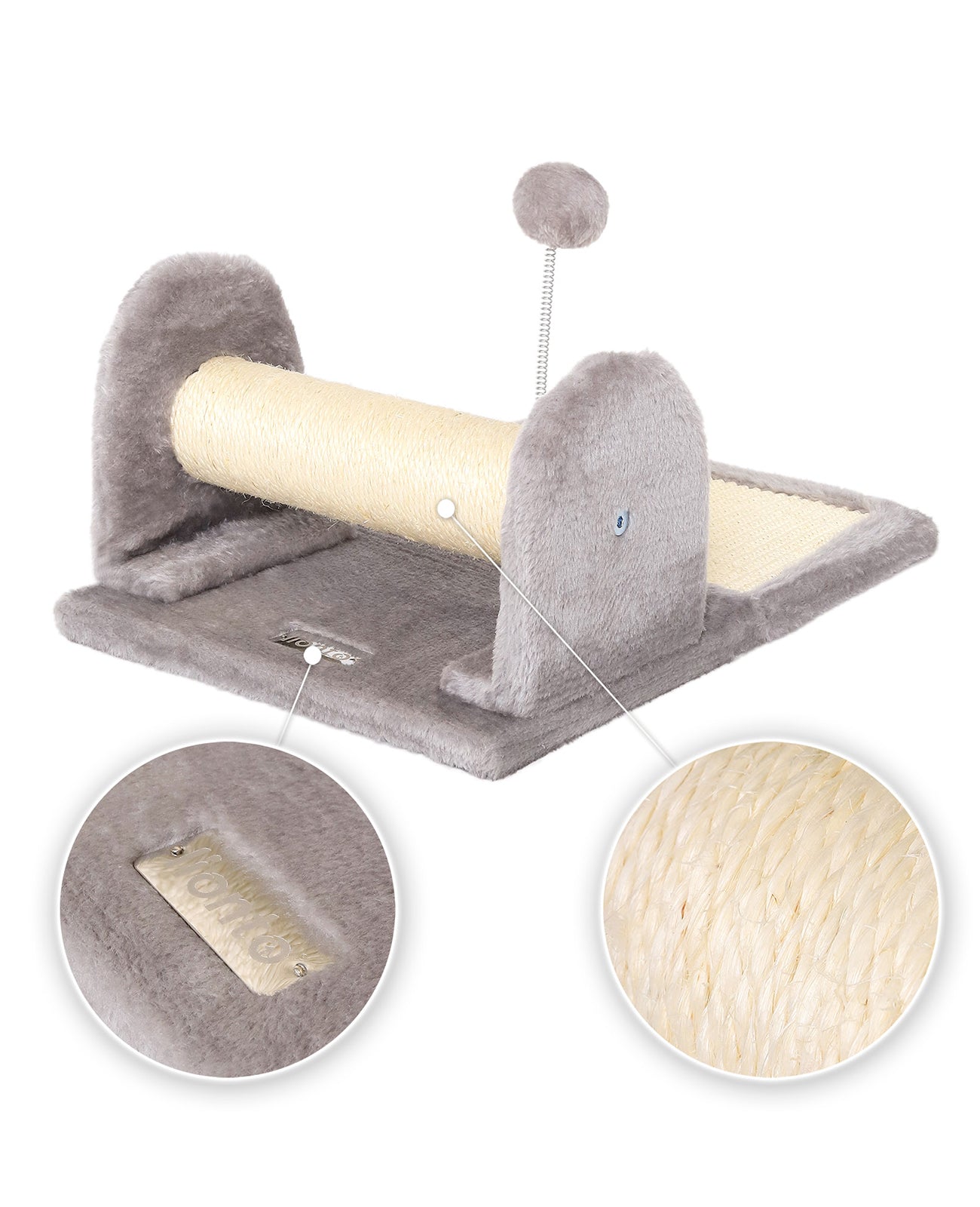 Planche à gratter avec peluche et balle de jeu