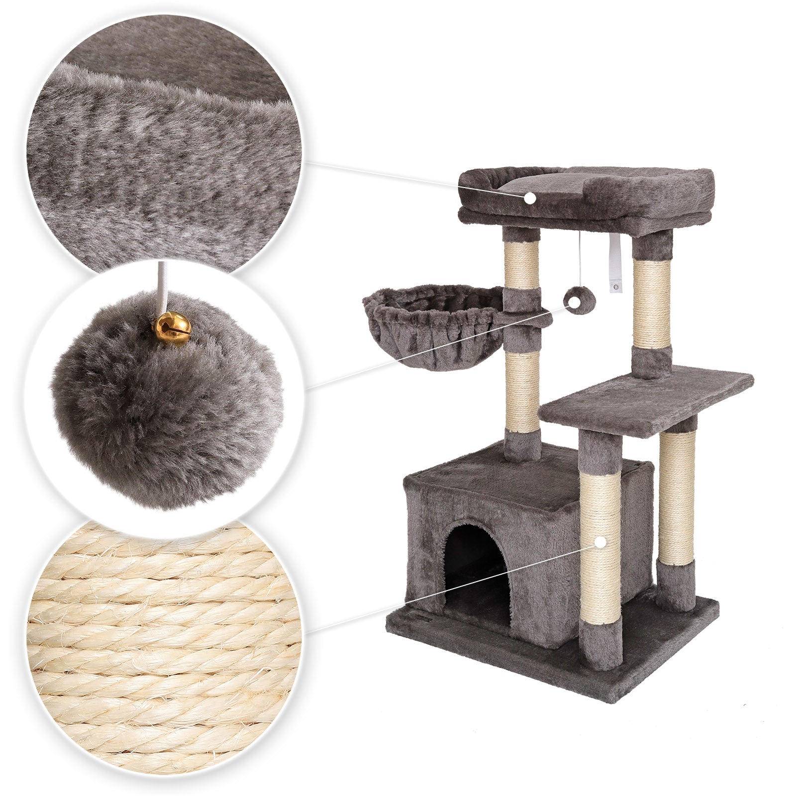 Arbre à chat hauteur 85 cm