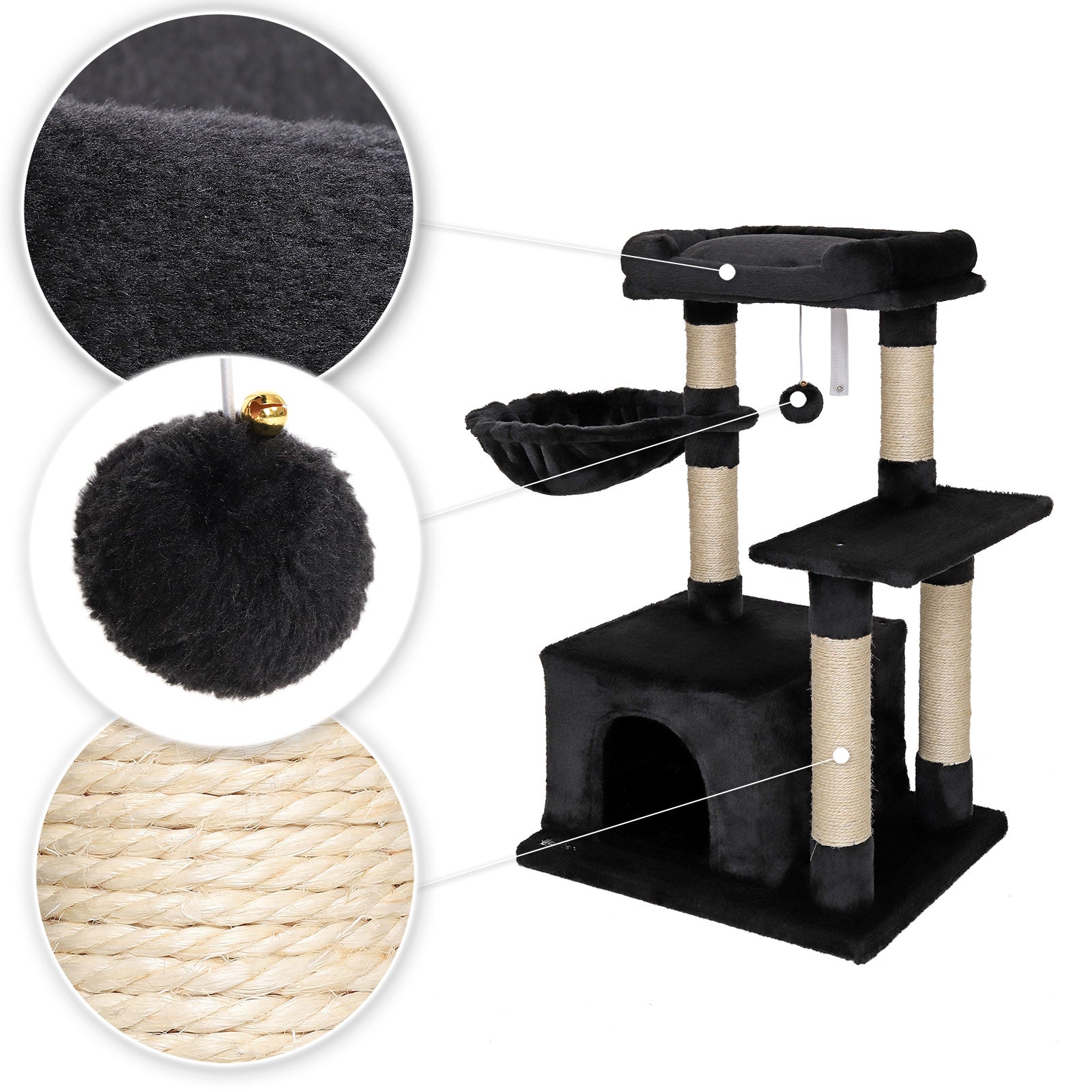 Arbre à chat hauteur 85 cm