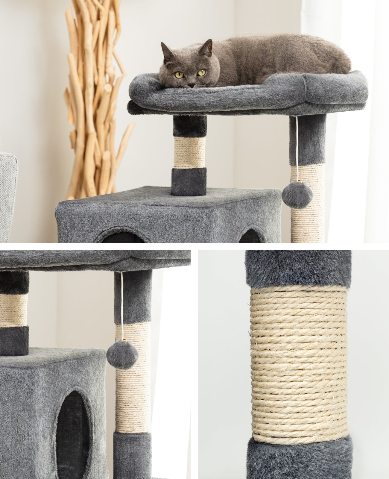 Arbre à chat hauteur 80 cm