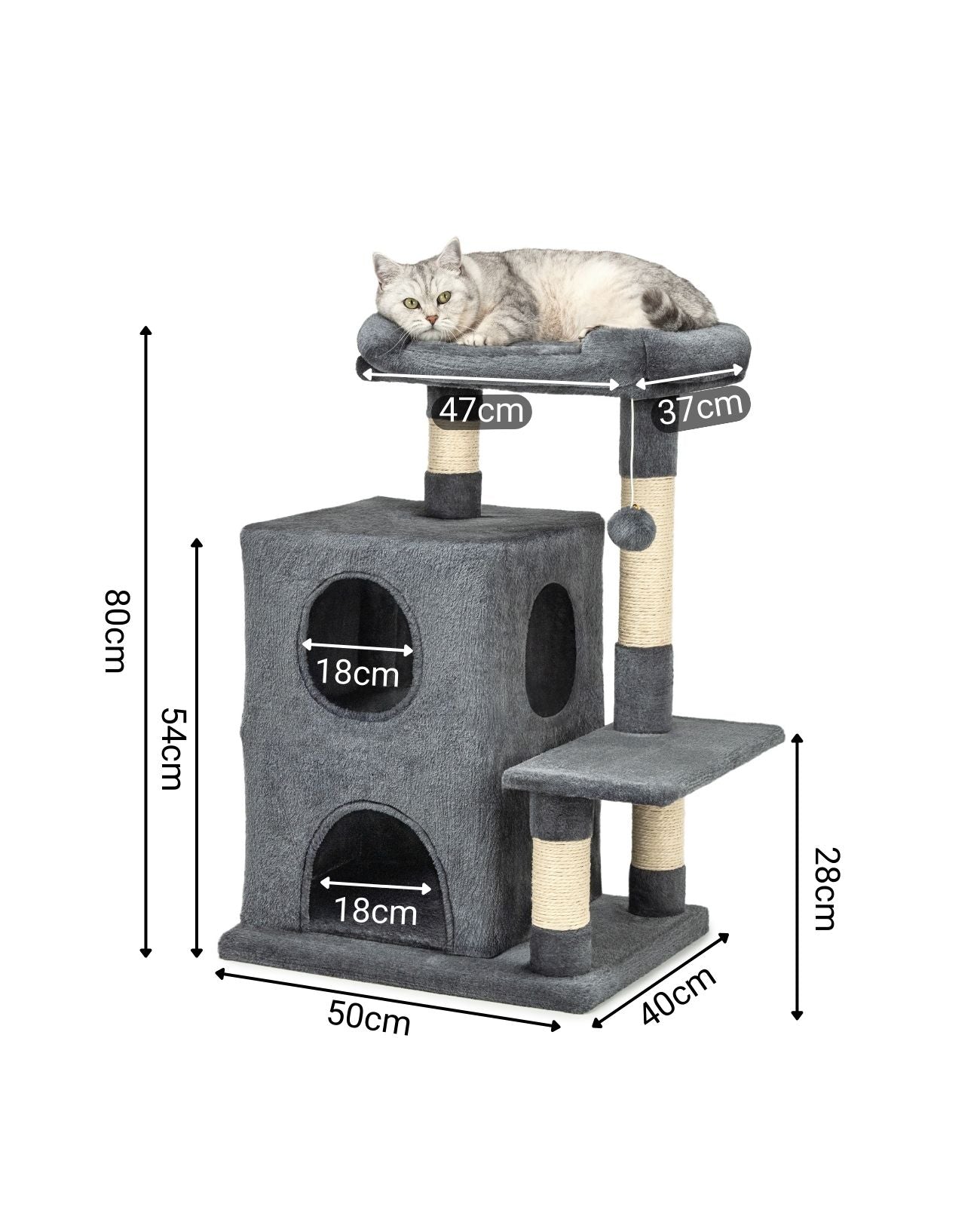 Arbre à chat hauteur 80 cm
