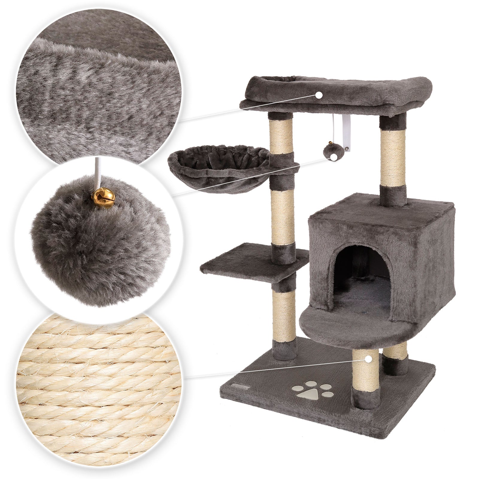 Arbre à chat hauteur 93 cm