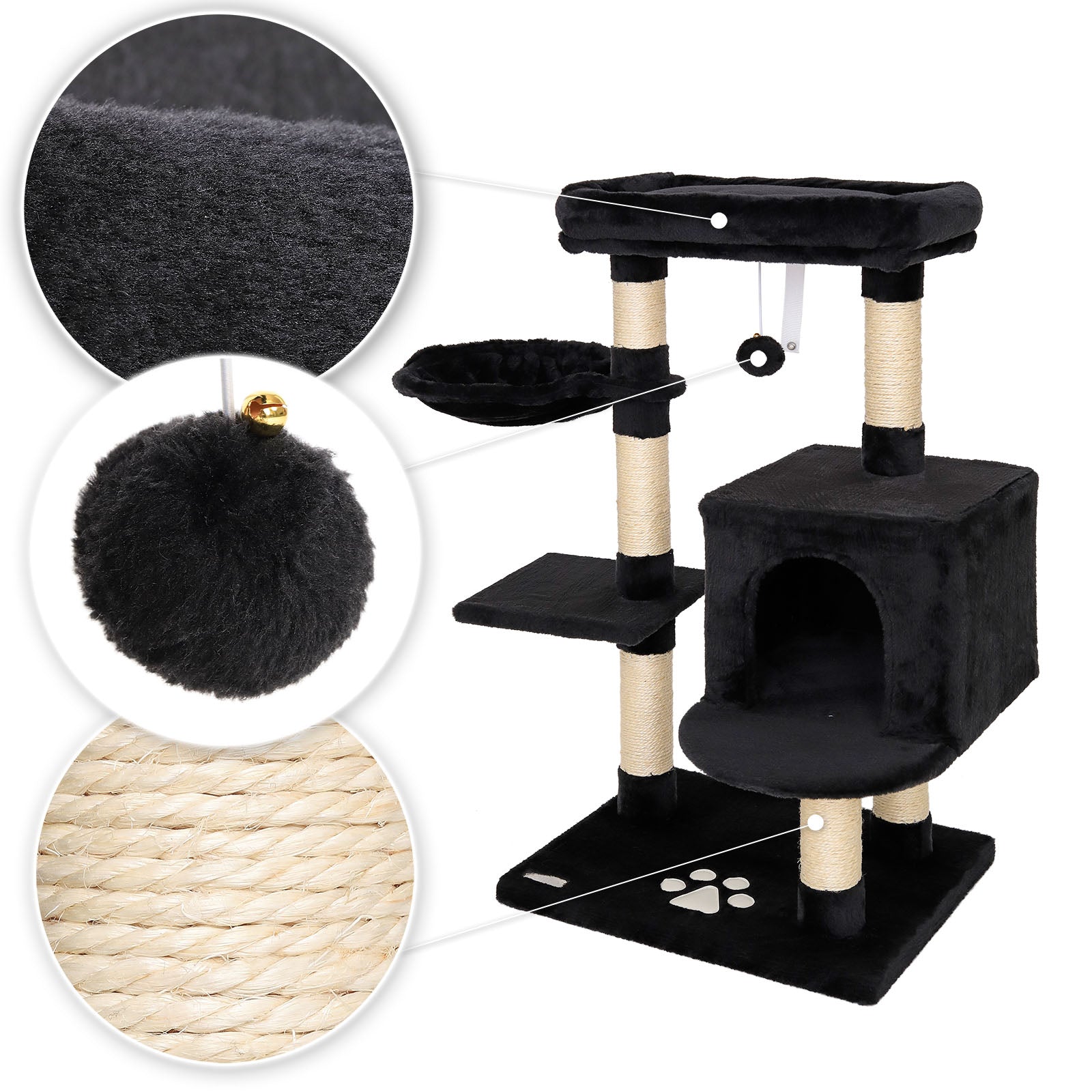 Arbre à chat hauteur 93 cm