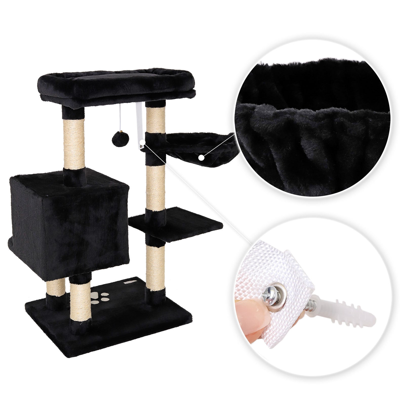 Arbre à chat hauteur 93 cm