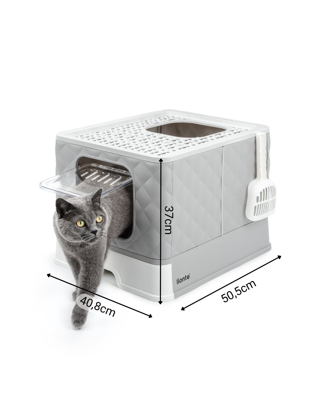Bac à litière pour chat avec tiroir et pelle