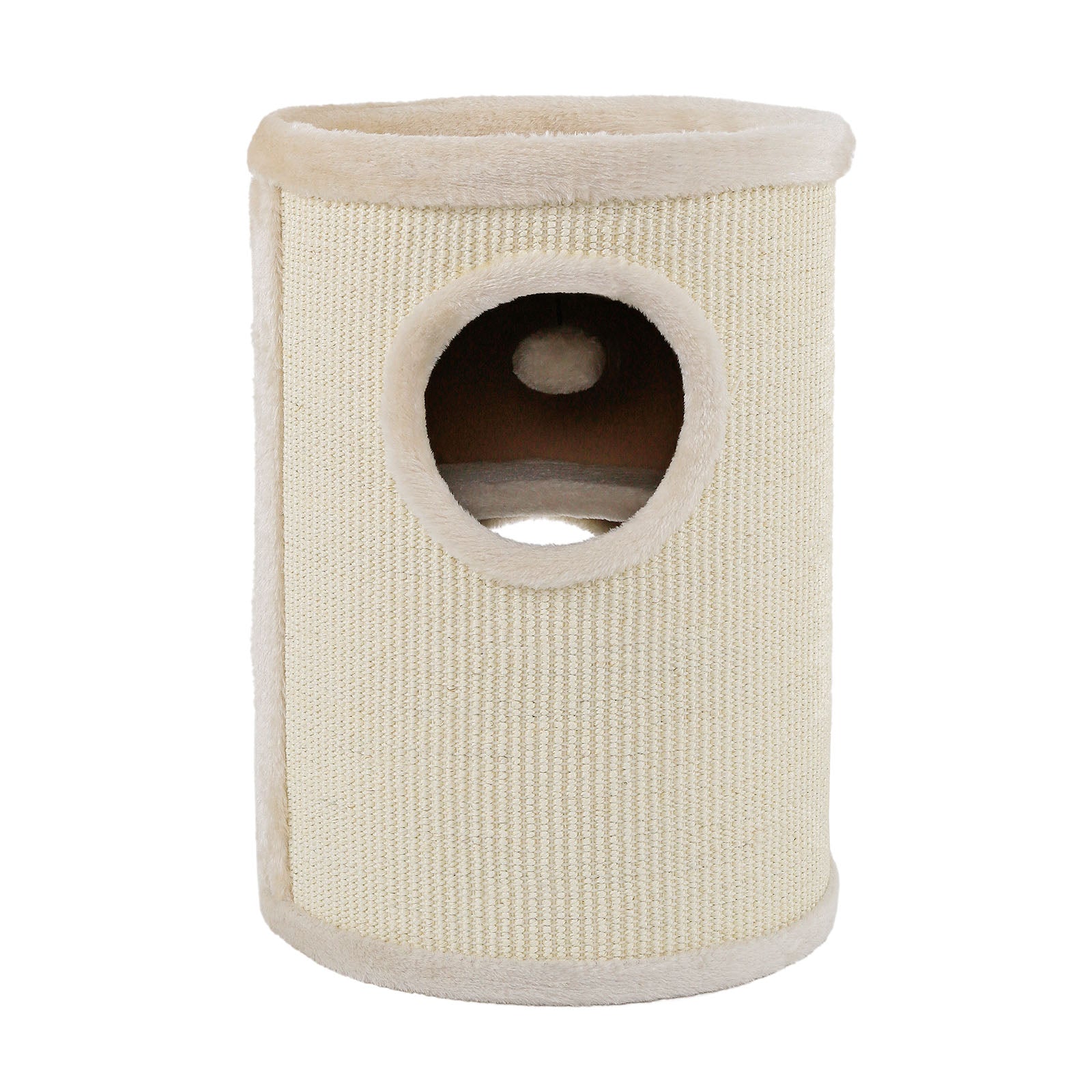 dibea, Tonneau Griffoir Colonne avec Sisal pour Gratter/Plateau avec Peluche