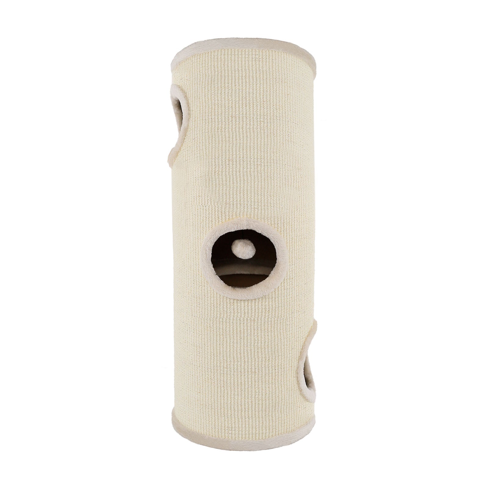 dibea, Tonneau Griffoir Colonne avec Sisal pour Gratter/Plateau avec Peluche